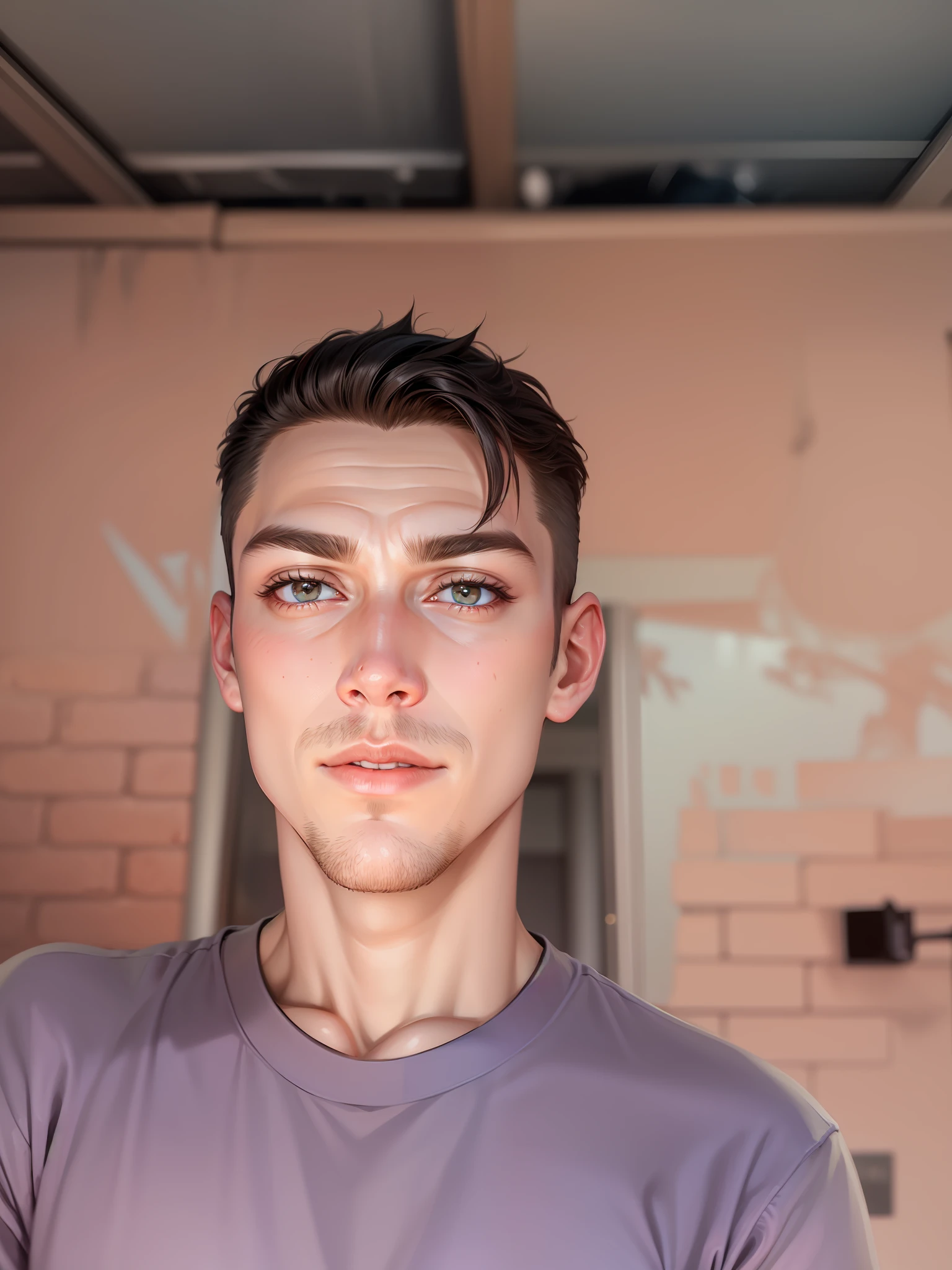 Big heir cyberpunk handsome 14 years boy ultra