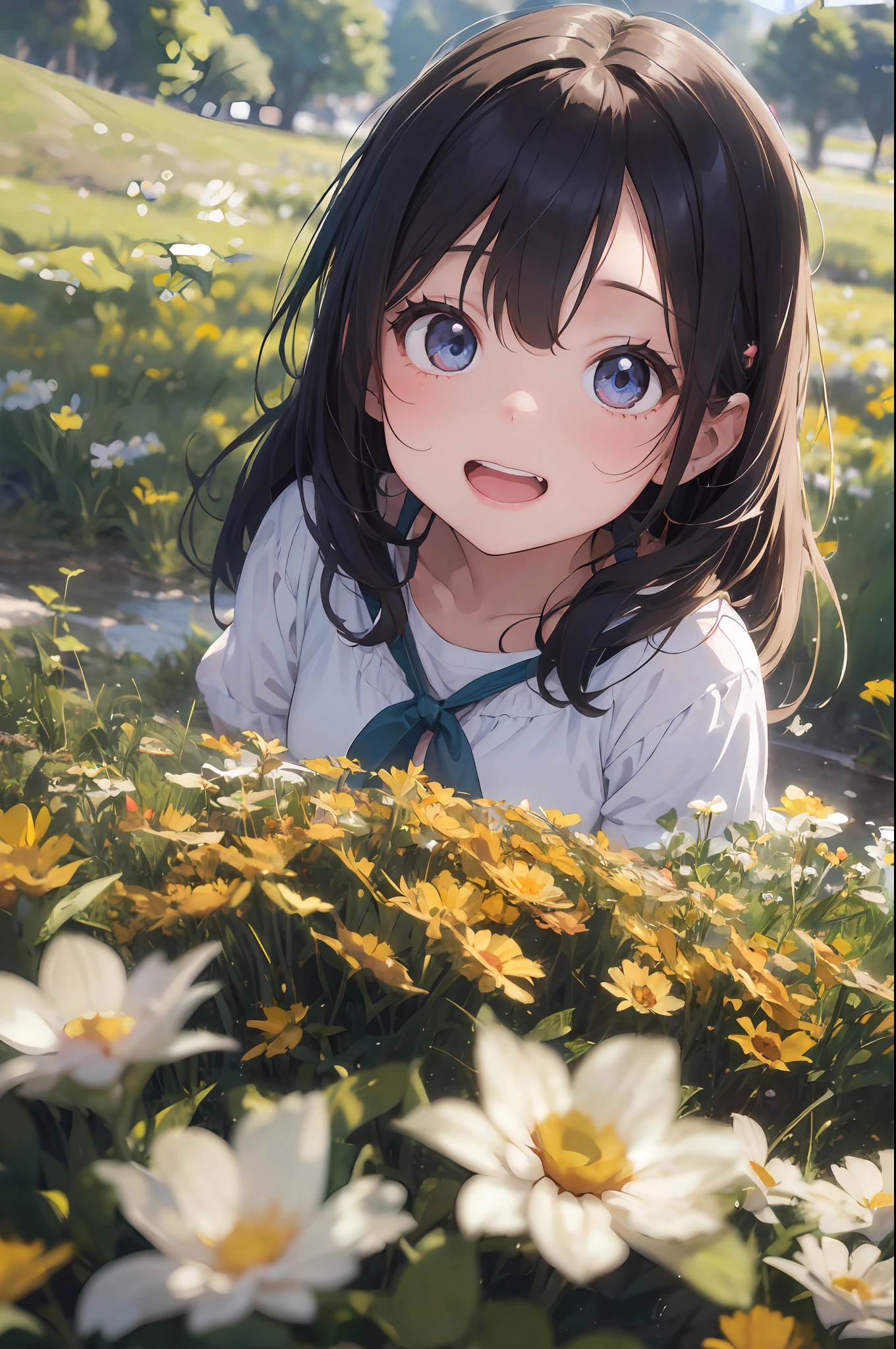 ((6year old girl:1.5)), Girl in 1, Lori, Petite girl, Complete anatomy, Whole body, children body, Child, Super cute, garl, Little girl, Beautiful Girl, beautiful shining body, Bangs,Brown hair,high eyes,(aquamarine eyess), drooping eyes, Petite,tall eyes, beautiful girl with fine details, beautiful and delicate eyes, Detailed face, Beautiful eyes, beautiful shining body, smile on face, Happiness, 

Whole body angle, alps, Shepherd's daughter, Mountain Girl, En plein air, alpine meadow,

Natural light,((Realism: 1.2)), dynamic far view shot,Cinematic lighting, Perfect composition, by sumic.mic, Ultra detailded, Official art, Masterpiece, (Best Quality:1.3), glint, Extremely detail CG unity 8k wallpaper, Detailed background, Masterpiece, Best Quality, (Masterpiece), (Best Quality:1.4), (ultra-highres:1.2), (Hyperrealistic:1.4), (Photorealistic:1.2), Best Quality, High quality, alta resolução, Detail enhancement,