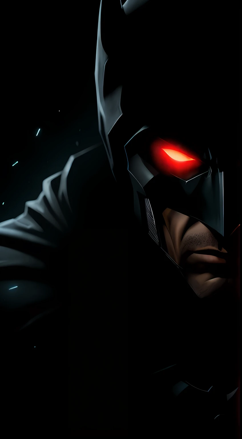 (Dark shot: 1.1), Epic Realistic, Rainbow Batman in the dark with glowing eyes and glowing cape, soft cinematic light, Adobe Lightroom, photolab, HDR, intricated, Highly detailed, (dof: 1,4), hyper-detail (artstation: 1,4), cinematic, warm lights, Dramatic light (intricate details: 1,1)