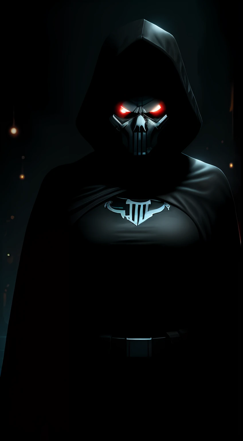 (Dark shot: 1.1), Epic Realistic, Sexy Woman dressed as Punisher in the dark with glowing eyes and glowing cape, soft cinematic light, Adobe Lightroom, photolab, HDR, intricated, Highly detailed, (dof: 1,4), hyper-detail (Artstation: 1,4), Cinematic, warm lights, Dramatic light (intricate detail: 1,1)