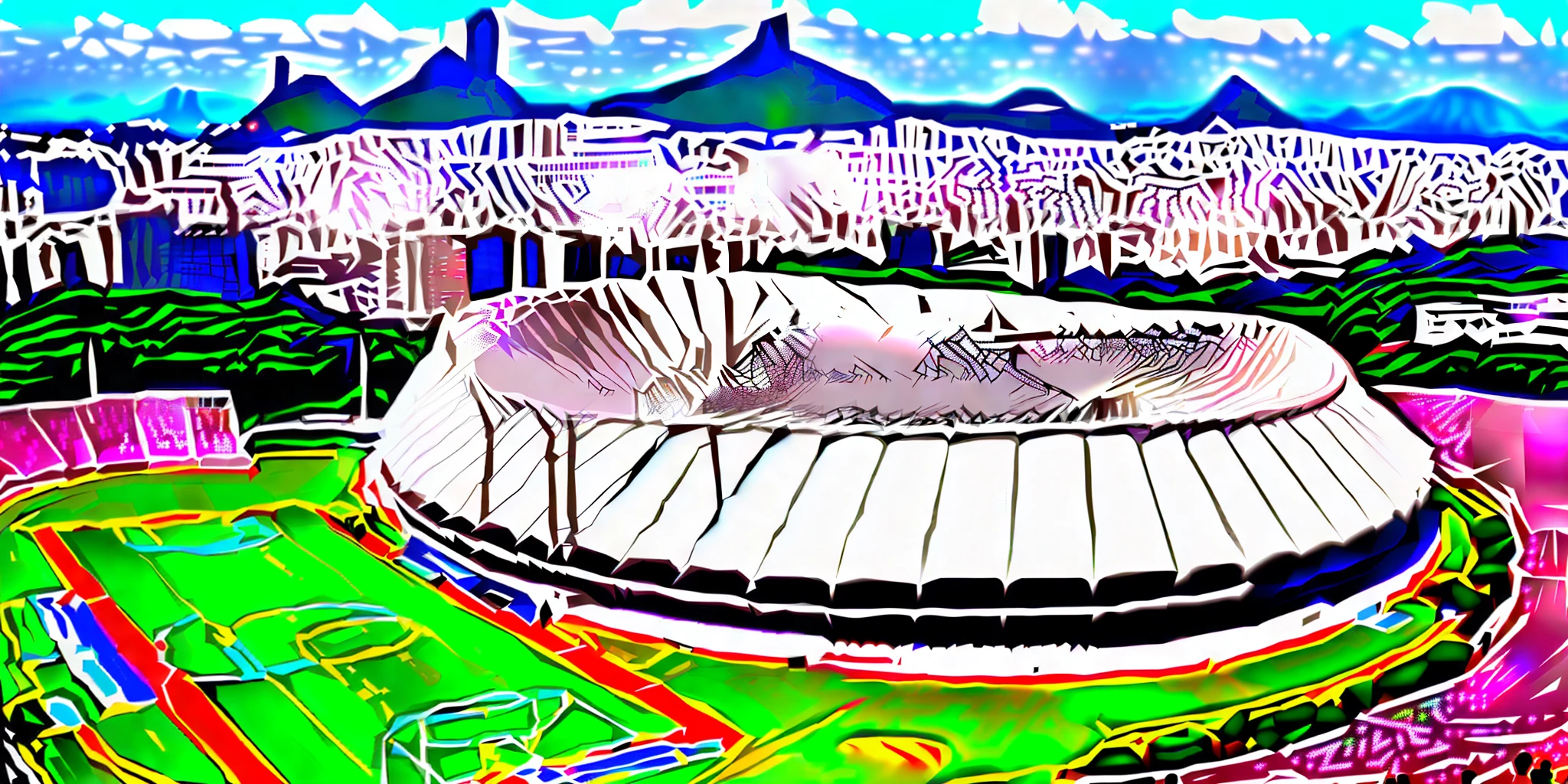 Aeré image of what Maracanã soccer stadium in Rio de Janeiro