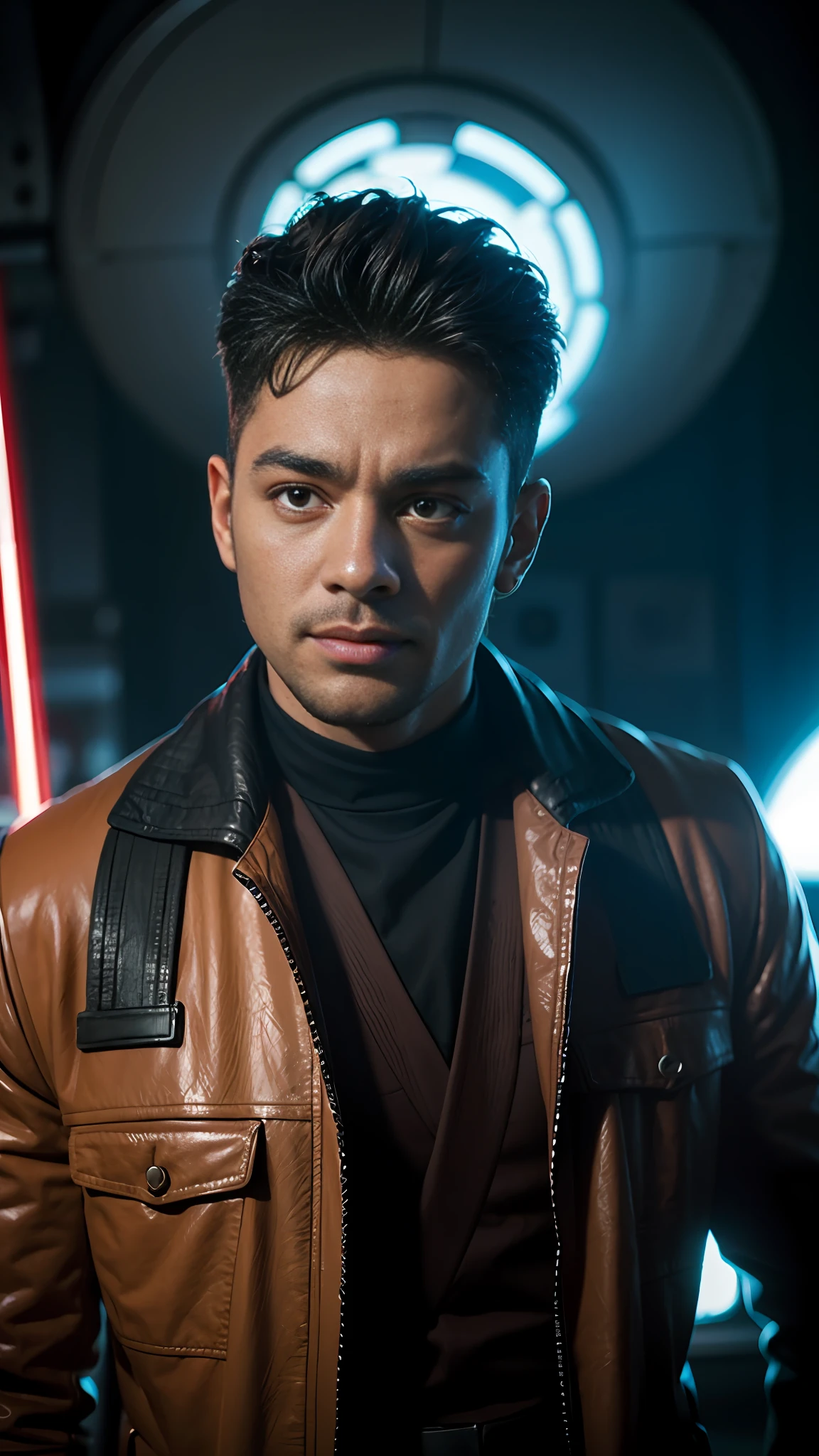 Mete on the Stage of the Star Wars Movie