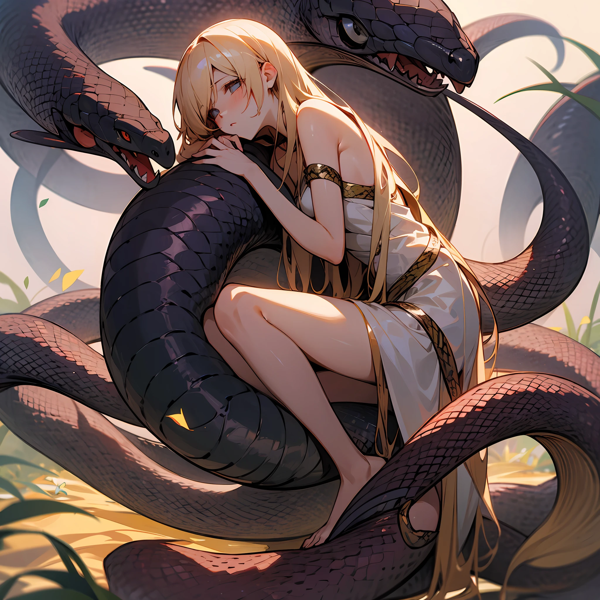 Adam and Eve、serpent、forbidden fruit、paradise