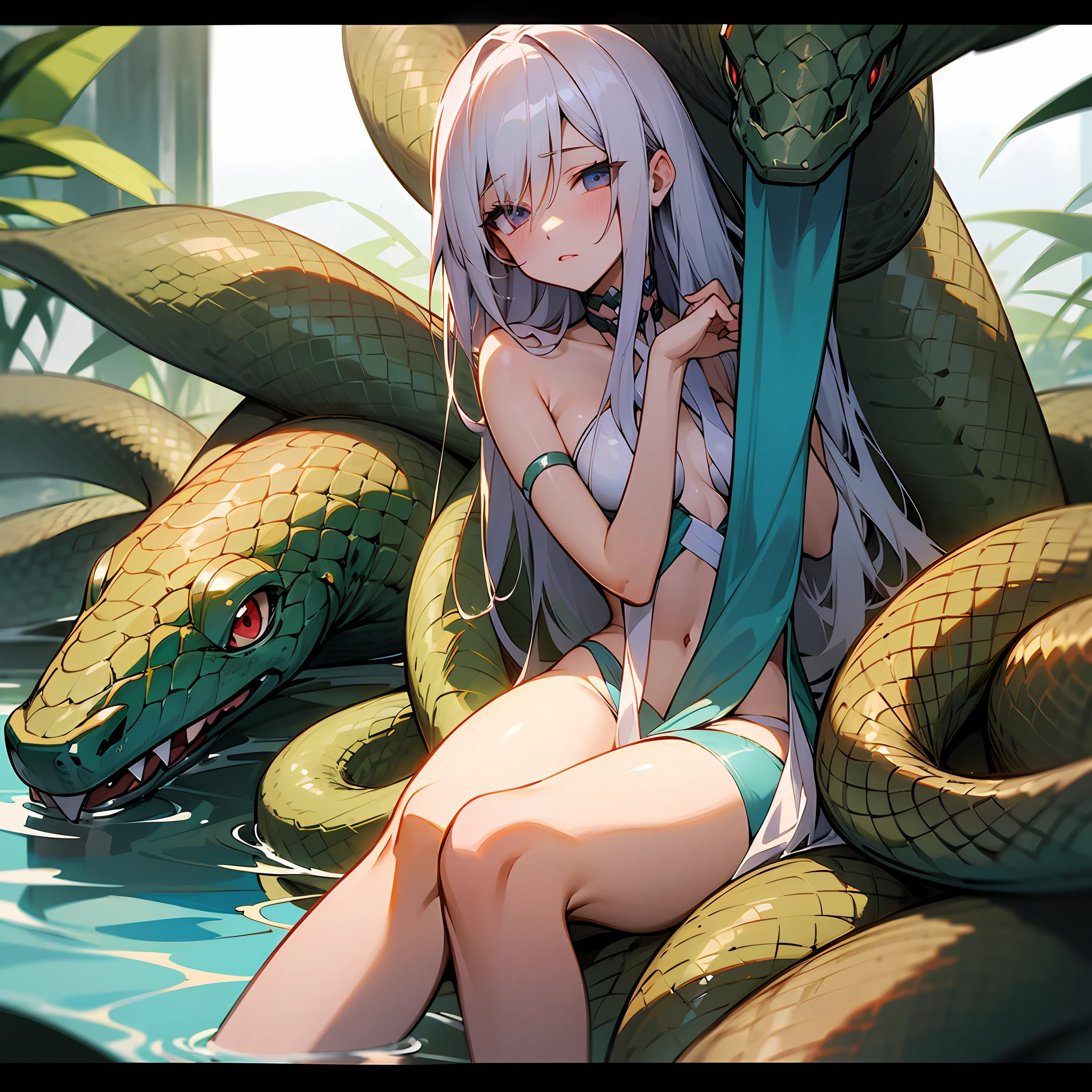 Adam and Eve、serpent、forbidden fruit、paradise