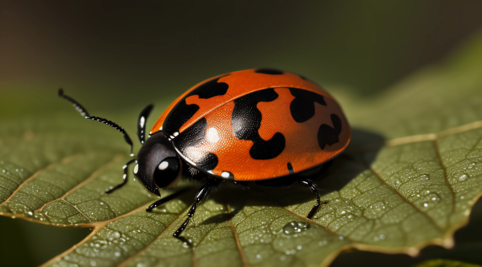 a wet lady bug , intrinsic details, master piece, hyper realistic , hd , 8k