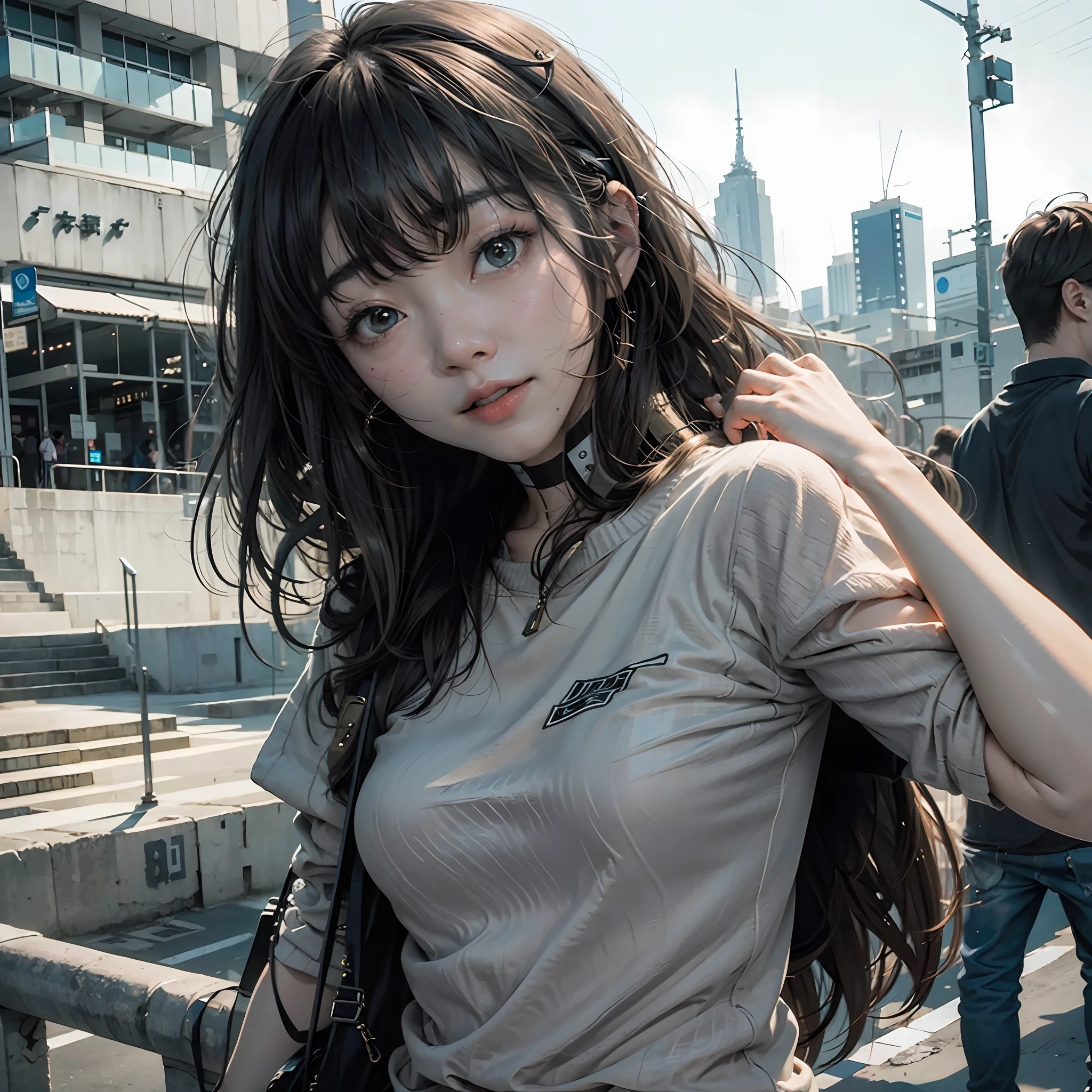 UltraHighResolution、Real raw photos、Ultra high definition skin and lips、Aika Sawaguchi、a 1 girl、Hair in the wind --auto