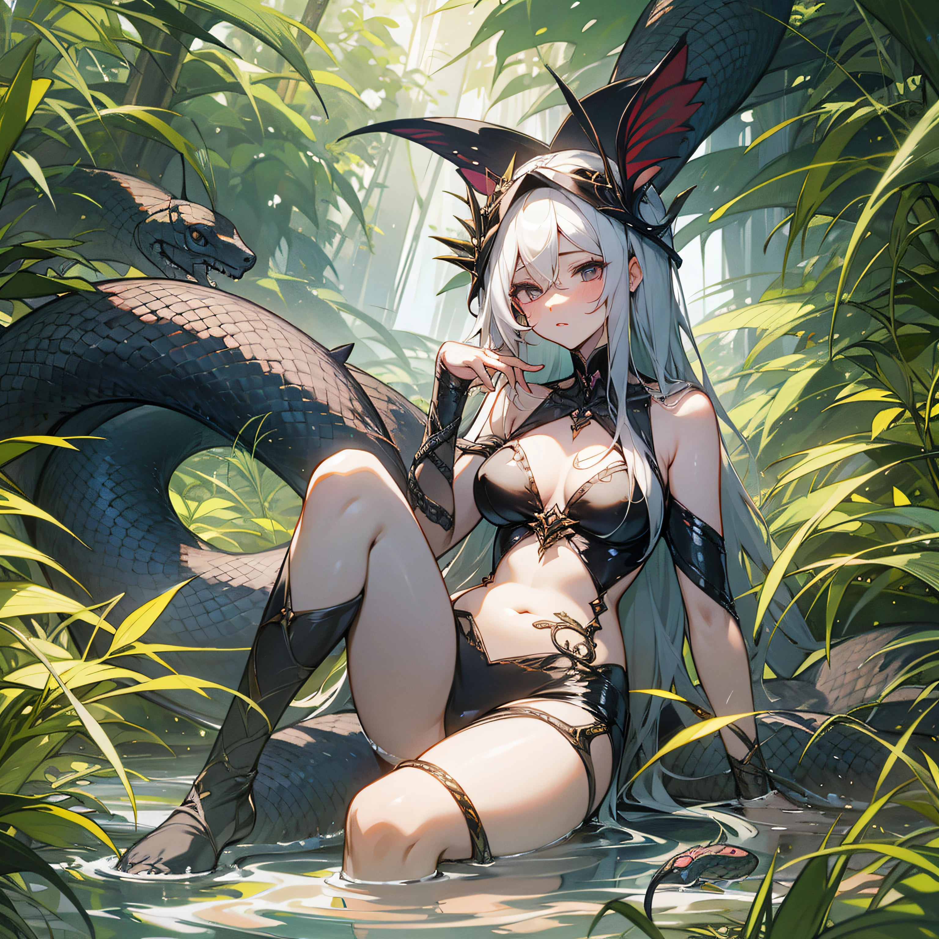 Adam and Eve、serpent、forbidden fruit、paradise