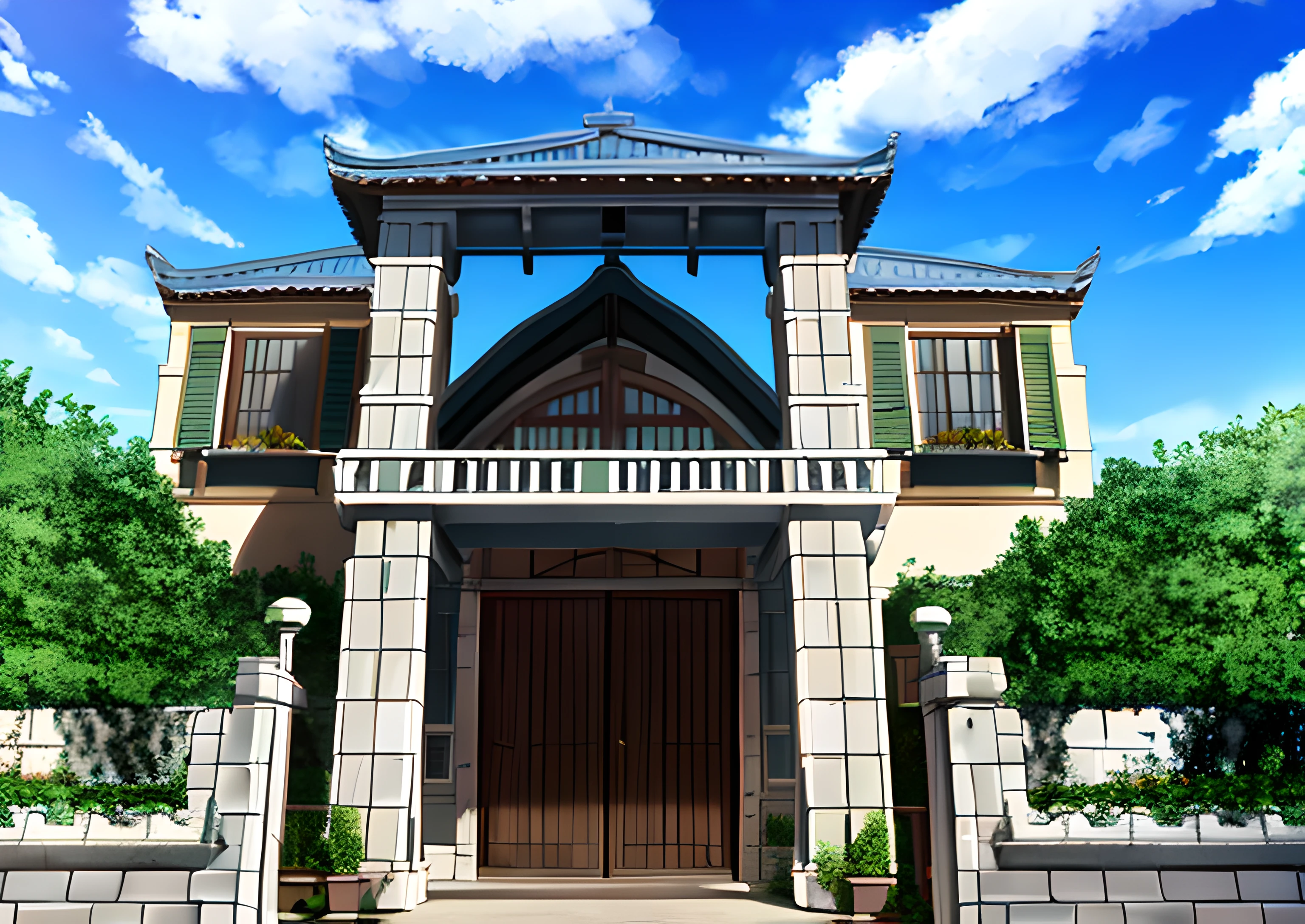 masterpiece, best quality,blue sky, outdoors, high detail, ultra high detail,