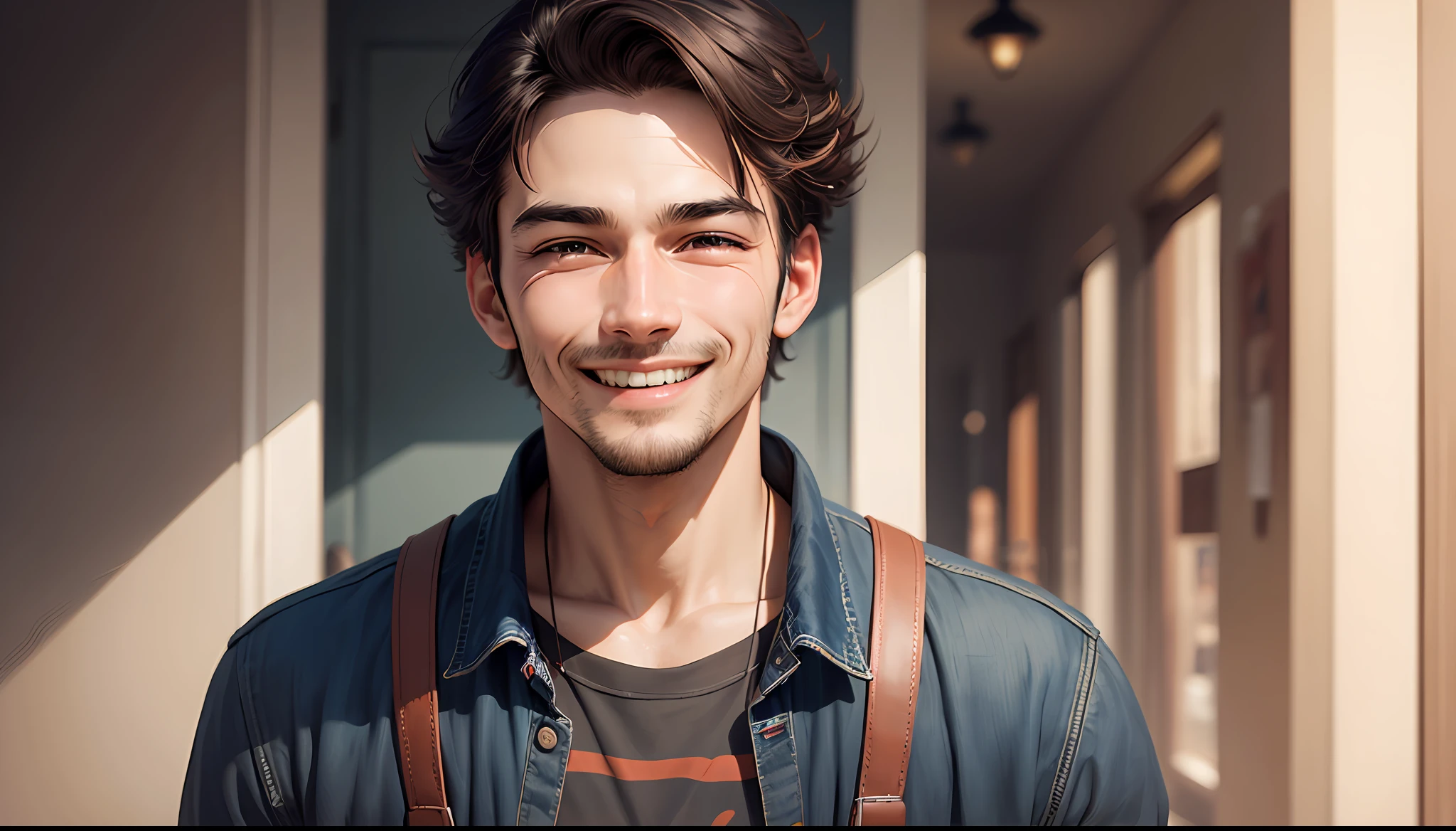 Man with a happy expression --auto