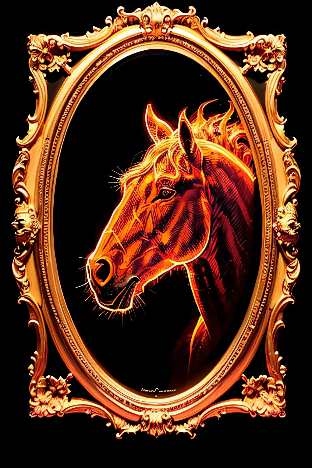 um cavalo de gelo, cristal, de vidro, reflexivo,(redfire:1.3), good hand, 4k, high-res, obra-prima, melhor qualidade, headpe: 1.3, ((fotografia Hasselblad)), sharp-focus, (cinematiclighting), fcollarbone, noite, gentle lighting, dinamic angle, [:(rosto detalhado: 1.2): 0.2], fora, cidade, monochrome background,