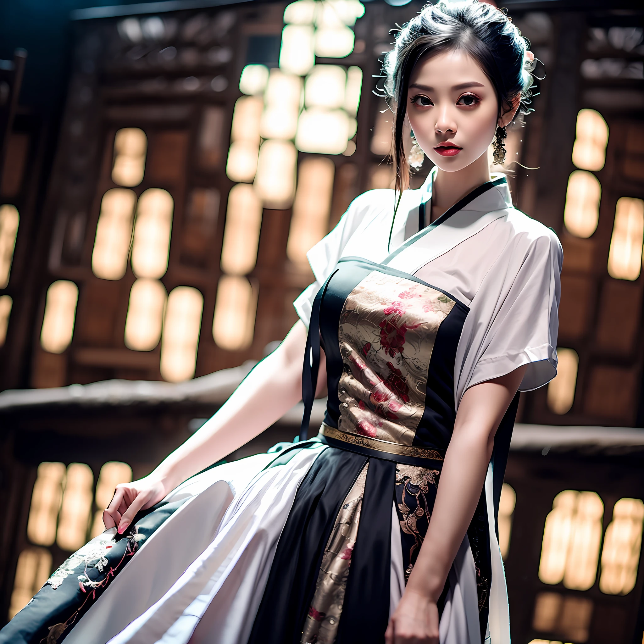 Realistic pictures of (1 cute Korean actresses) shoulder-length hair, Chinese makeup, very beautiful, E cup breast size, white Y-shirt, wipe sweat, under the tree, spring, sideways, clear facial features, high resolution, sharp and realistic details, reflected light, optical illusion, UHD, masterpiece, highest quality, high resolution, 16k --auto