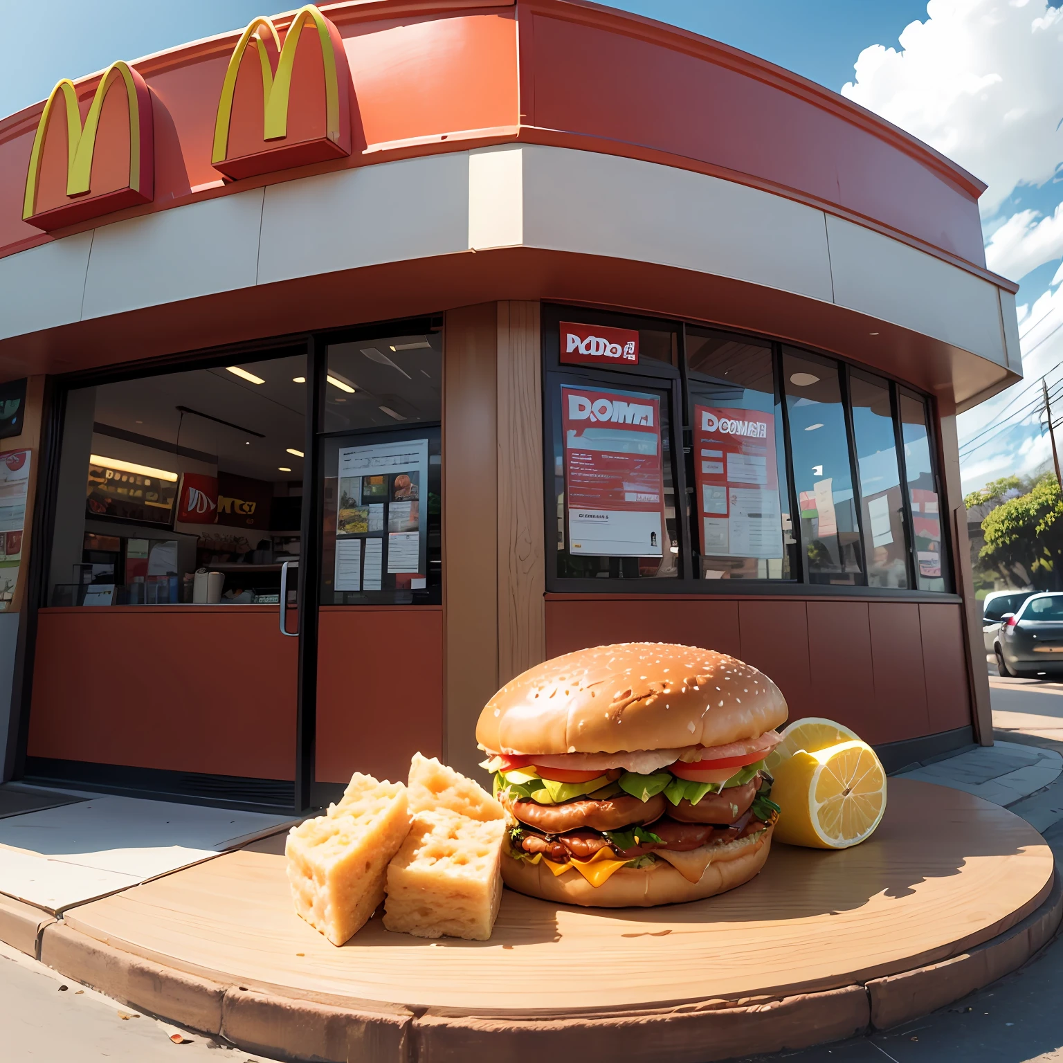 imagem para canal do youtube, fundo loja do mc donalds --auto