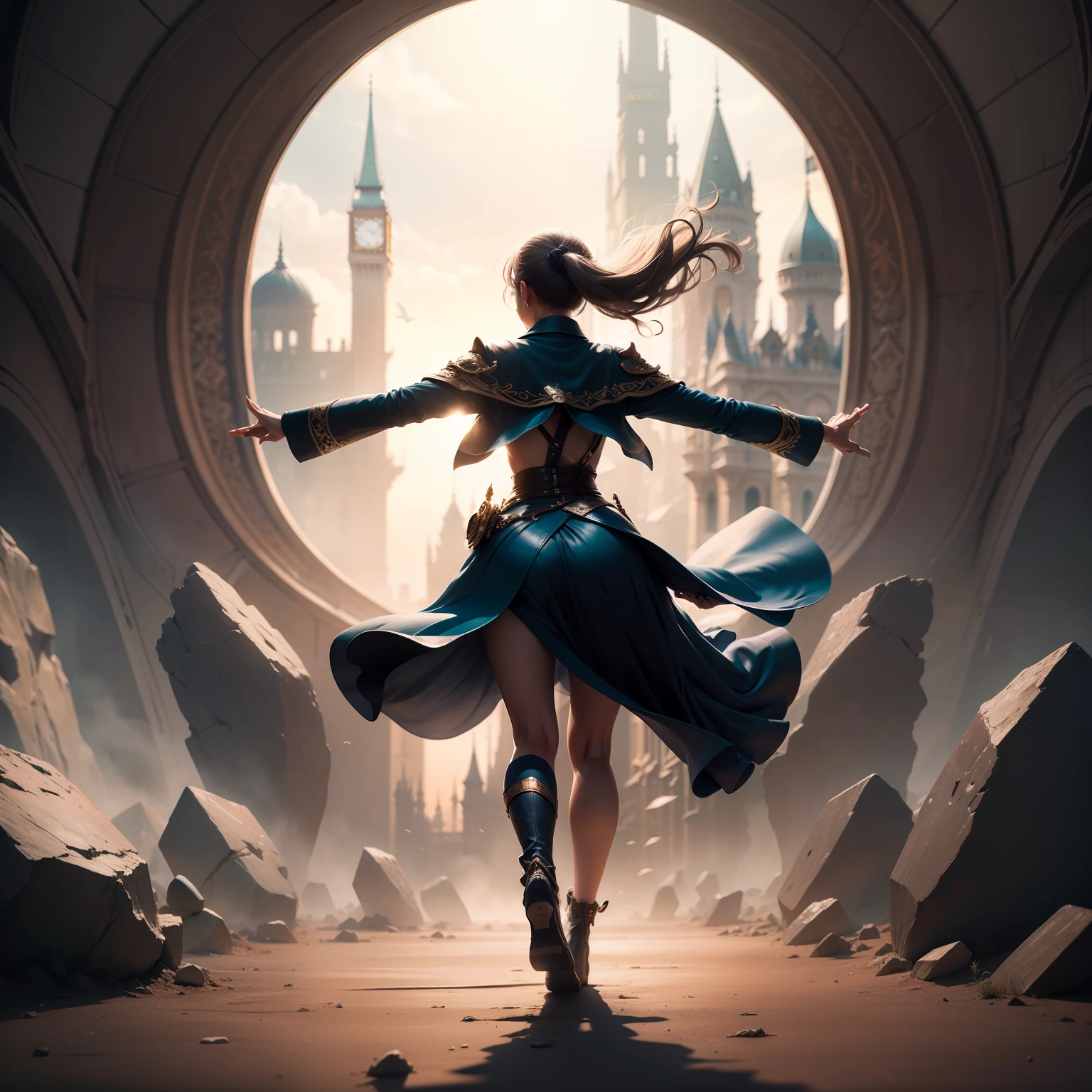 magic world ,figure,flight,