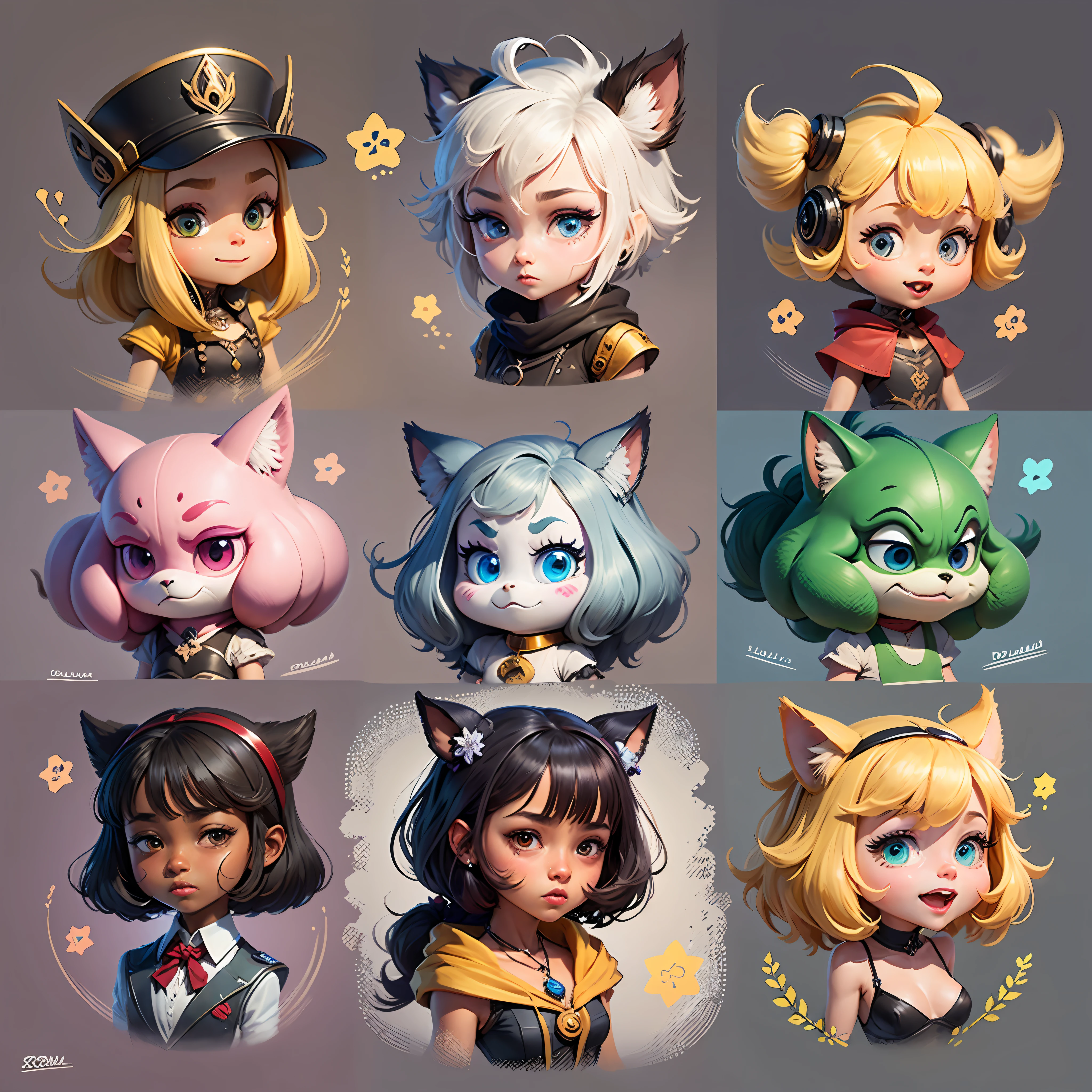 Create some new characters, based on cartoons --auto --s2