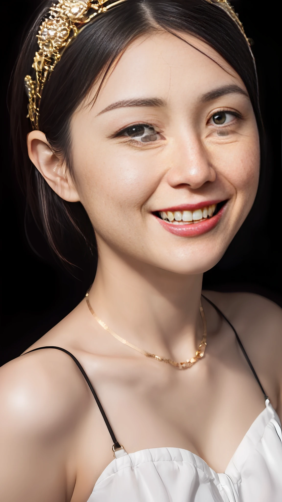 (masterspiece:1.3), (8K, photorealestic, RAW Photography, Top image quality: 1.4), Japanese people, (1girls), Facial, (lifelike face), (black haired, short-hair:1.3), Beautiful hairstyle, realistic eye, eyes with beautiful detail, (lifelike skin), Beautiful skins, irresistible, ultra-highres, ultra realisic, High Detail, the golden ratio, (Detal Face:1.2), see the beholder,smile on face,Open white shirt,mid breasts,standing a,hands on hip、I'm in trouble、Troubled face、