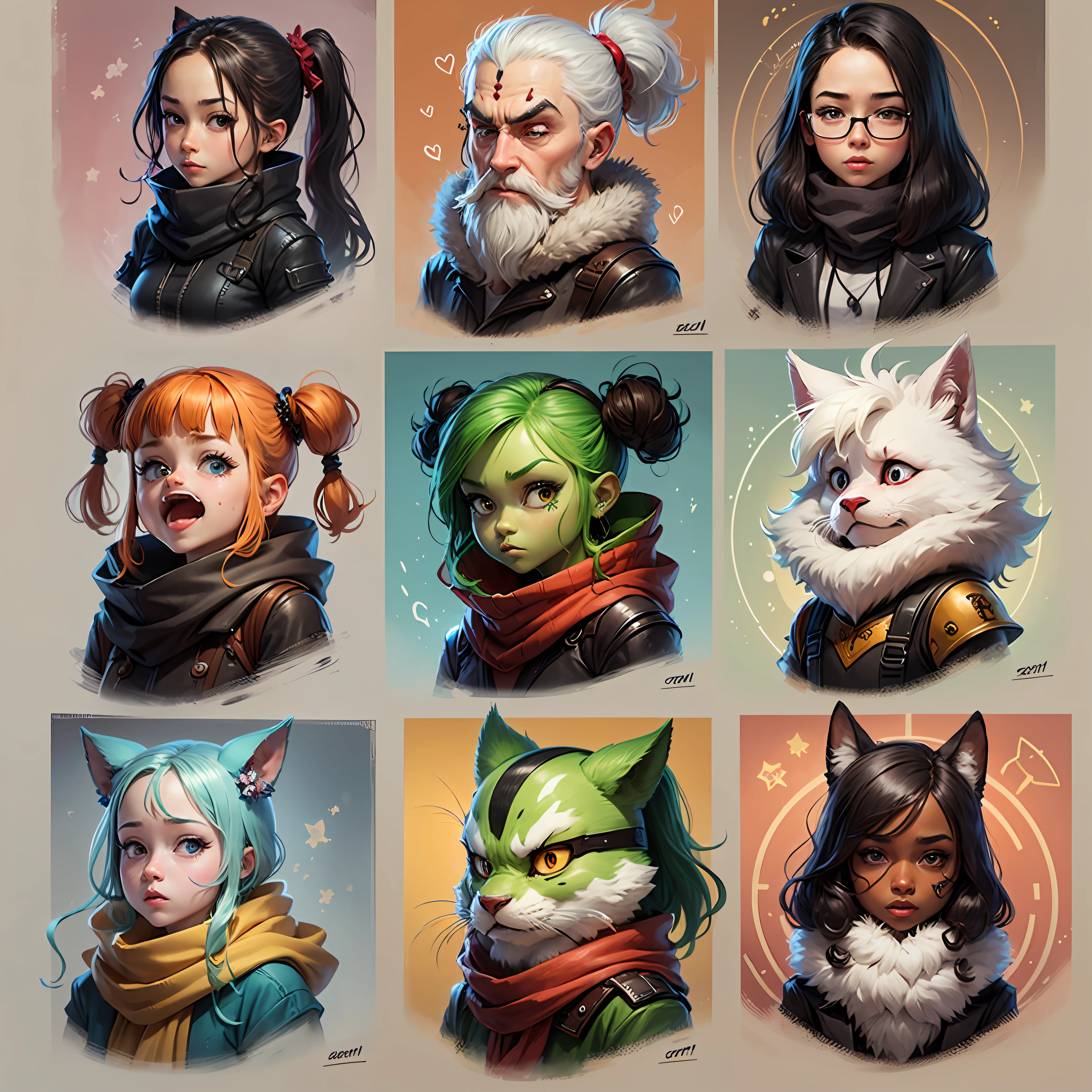 Create some new characters, based on cartoons --auto --s2