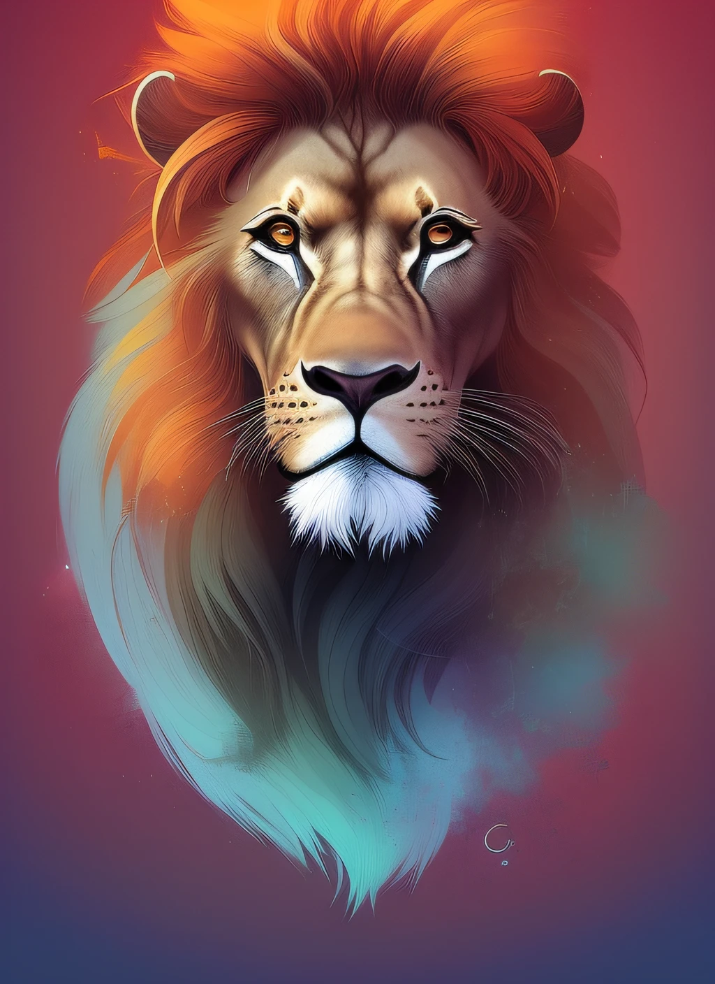face do Lion rugido  olhar penetrante, um lindo e atraente rosto peludo detalhado. Design de personagens por charlie bowater, Tran Ross, Artgerm e Makoto Shinkai, arte de quadrinhos ocidental detalhada e com tinta