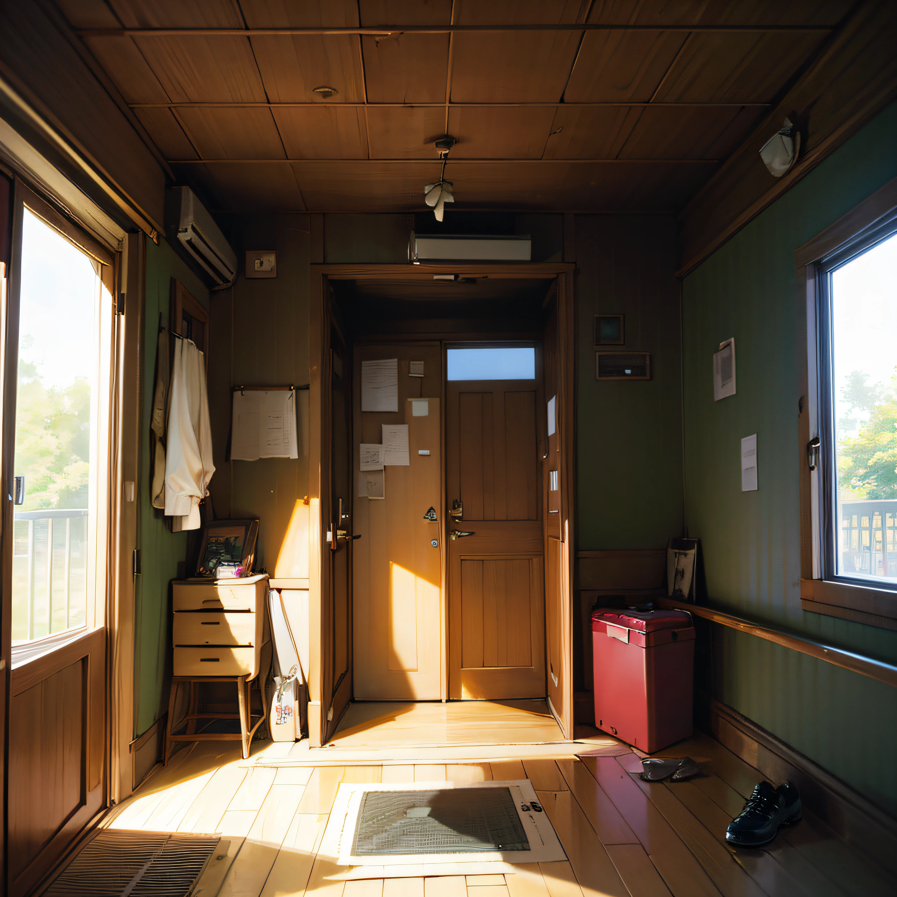 entranceway、Shoe box、umbrella stand、devastated、Deserted --auto