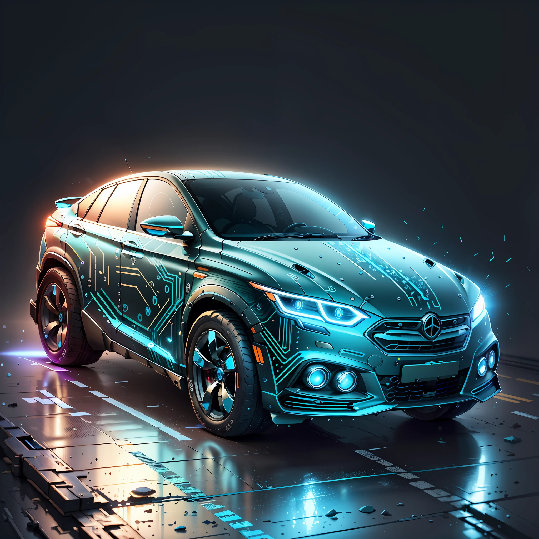 CircuitBoardAI futuristik car
