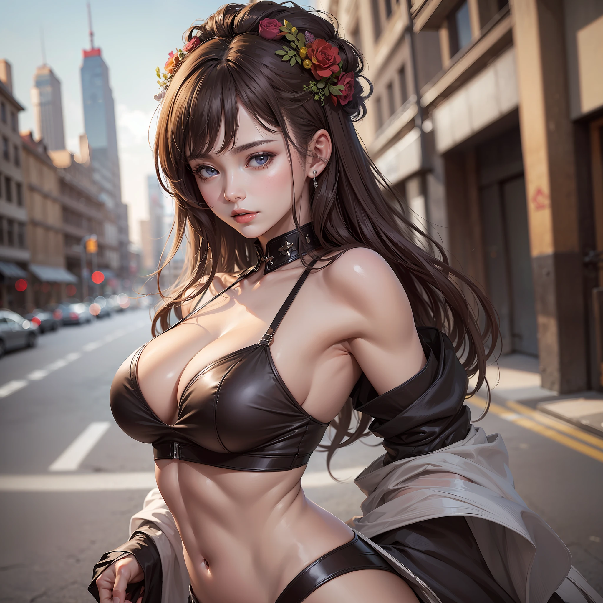 arafed woman in a skirt and top posing in a city, digital art inspired by Marek Okon, Artstation, digital art, perfectly shaded body, cutesexyrobutts, realistic shaded perfect body, smooth anime cg art, detailed digital anime art, digital anime art, photorealistic perfect body, fit girl, photorealistic anime girl render, advanced digital anime art --auto