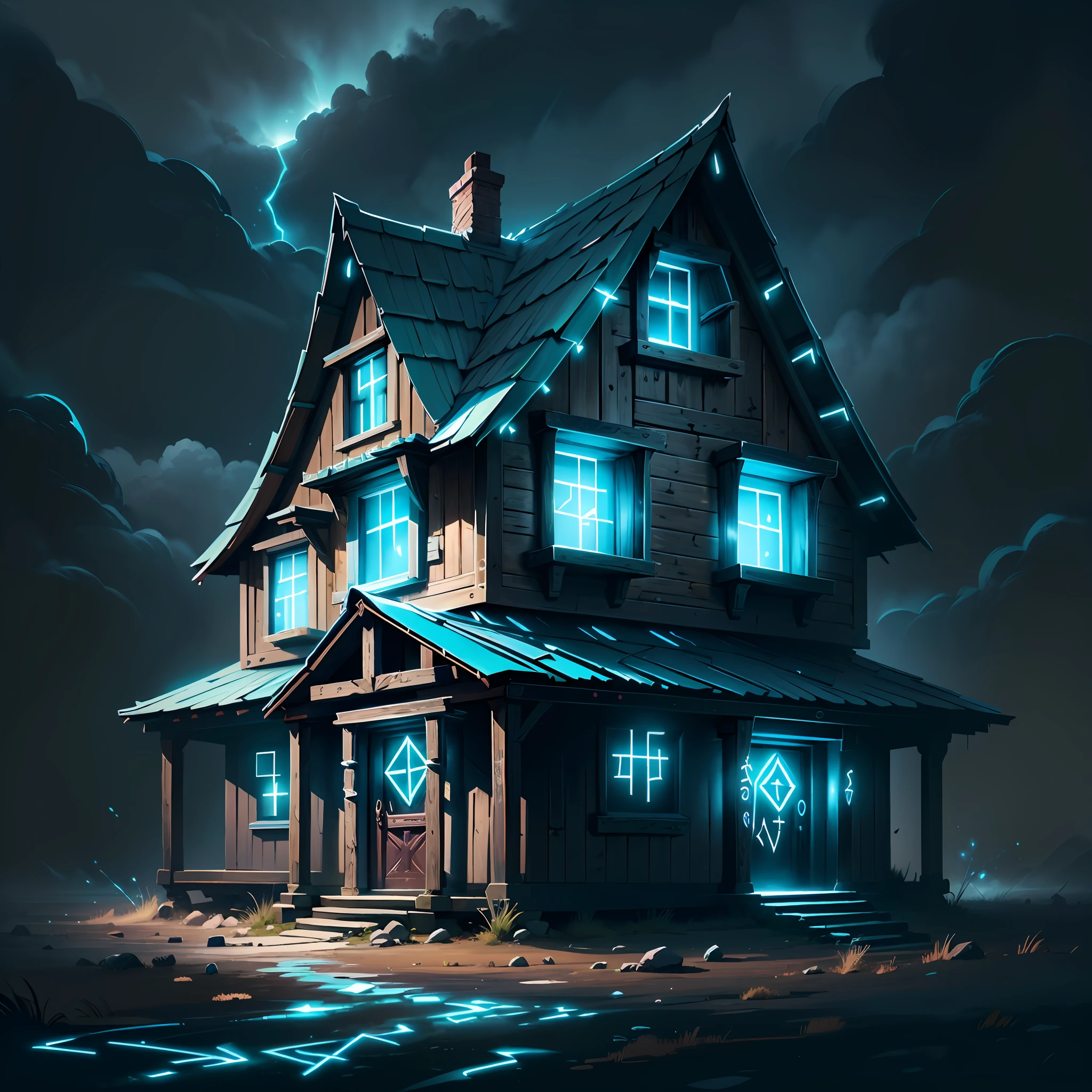 GlowingRunesAIV2_paleblue a house