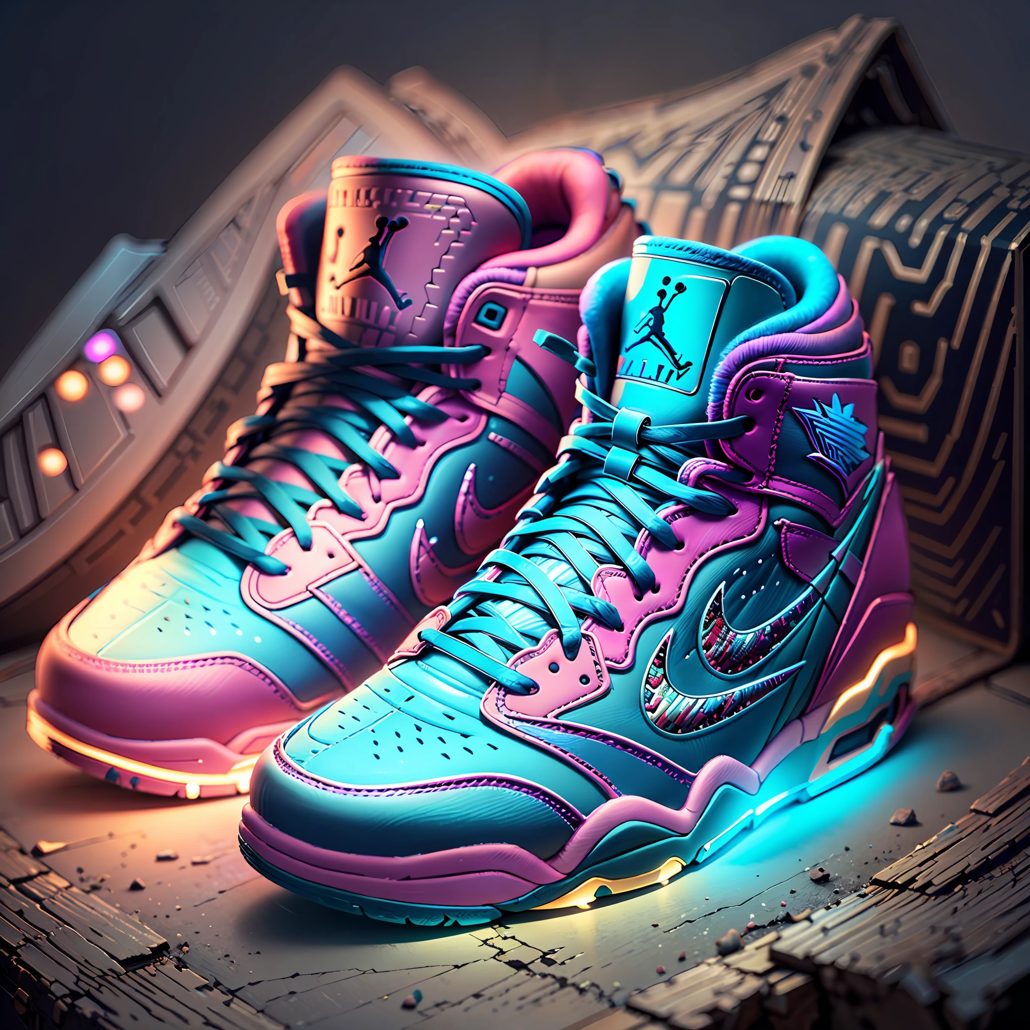 GlowingRunesAIV2_paleblue Nike air jordan