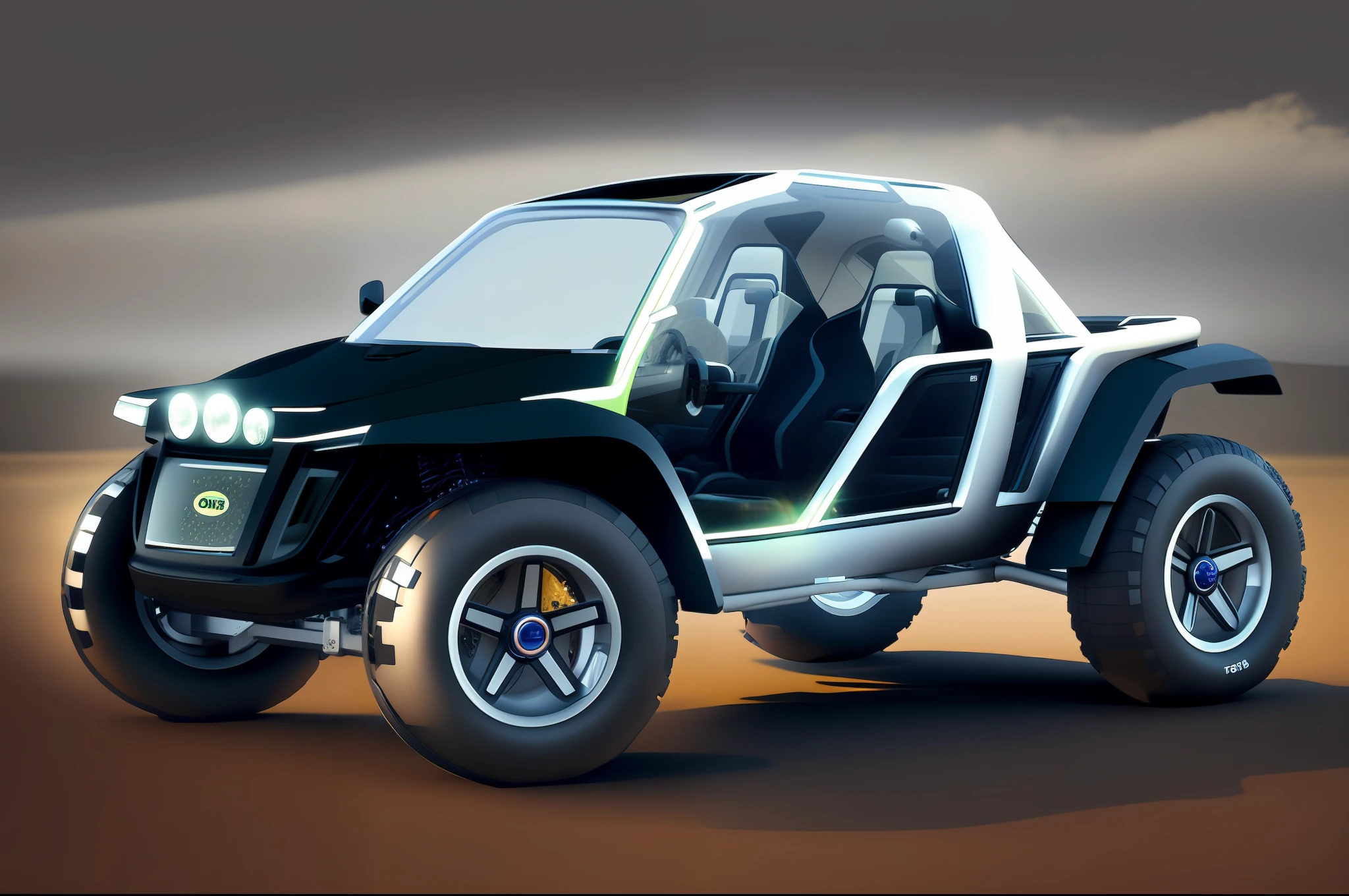a close up of a silver and black vehicle with a person in the back seat, Tesla Duna Buggy, charrete, vehicle concept photo!!, trending on vehicle design, Kama Eletrocarro Russo, O carro mais feio do mundo, Fora de estrada, 2 0 1 1, 2012, 2011, 2 0 1 2, 2014