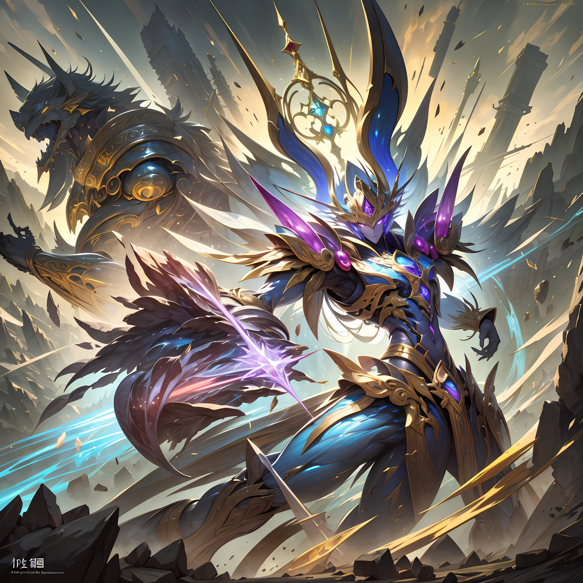 The ultimate king of the universe,Ancient divine beast armor,Ancient legends,Chinese Taoism,mysterious symbols,Ethereal lights,surrounded by cloud,Fighting posture,giant mecha,(Smooth surface),Stand on a cliff overlooking the night view,Cyberpunk-city,White is the main color,With red、Bright decorative colors such as blue and gold。There are powerful thrusters,(crystal:1.3),(((巨作))),(((Best quality))),((ultra -detailed))((Extremely detailed CG)),((16K resolution))((An extremely delicate and beautiful)),{Photorealistic},Full of detailed light blooms,A masterpiece from the Canon EOS R6 shooting,((nmasterpiece)) ,cinematiclight,独奏,Unreal Engine 5,(long sword:1.4),Chinese Longquan sword,Superb craftsmanship、An elegant and powerful sword。The blade is slender and graceful,Forged using traditional techniques。The body of the knife is carved with fine ornaments,Showcasing mythical creatures and symbols of power。The handle is made of precious ivory material),Open navel,Bare buttocks,Exposed shoulder,Bandeau,lightening,thundering storm
