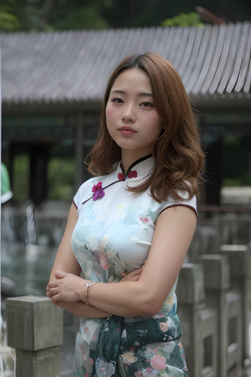 Oriental beauty,with white skin。