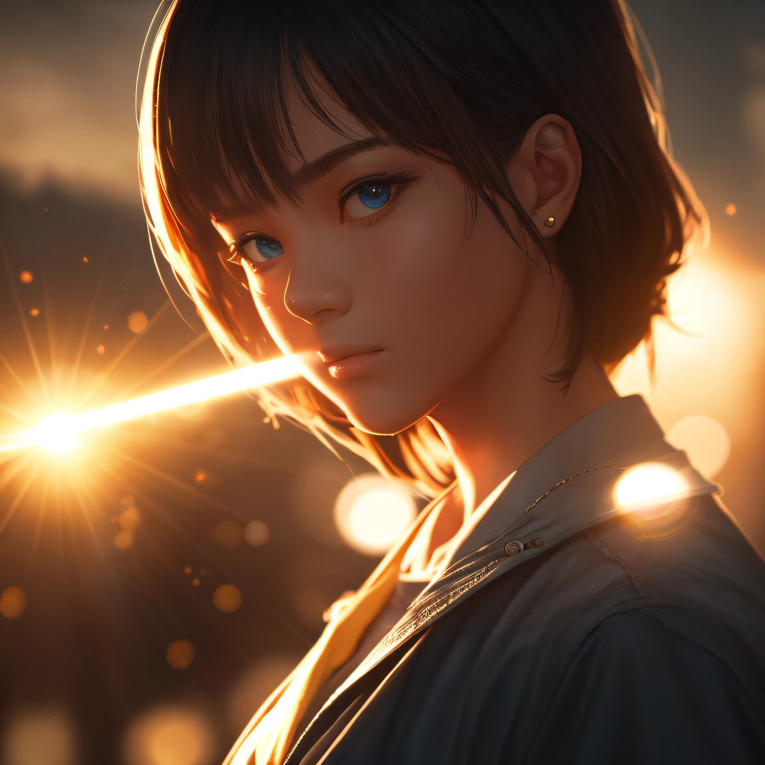 masterpiece, best quality, high quality, High definition, High quality texture, High quality shadow, high detail, realistic, Cinematic Light, sidelighting, Lens Flare, Ray tracing, sharp focus, --auto
