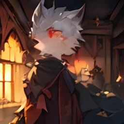 (dark environment:0.8),masterpiece, high quality, absurd res, digital painting \(artwork\), by dagasi, yupa,kiyosan,(anthro,fluffy fur,character focus:1.1),anthro male cat,short hair,portrait, bright eyes,panorama,character focus.(detailed background:0.7),solo,furry,furry male ,male focus,anthr,(Full body fur, fluffy tail, white fur,red eyes,gray hair:1.2),(long canines,vampire, cape:1.2),(interior,night, castle, coffin:1.1)