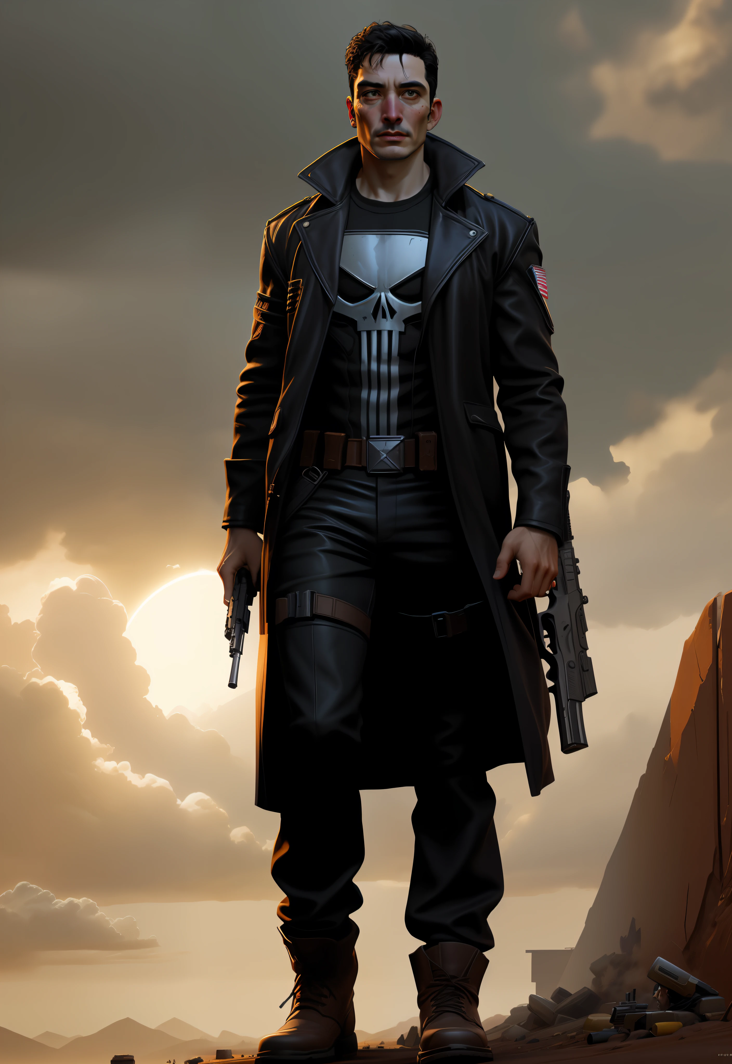 punish in the rain with a gun and a gun in his hand, Punisher, Arte conceitual como Ernest Khalimov, Elon Musk como Justiceiro, sem texto, Boris Johnson como Justiceiro, Wojtek FUS, Directed by: Arthur Pan, 🕹️ 😎 🔫 🤖 🚬, foto do perfil, Jogo CG, Arte conceitual da Marvel, hq 4k papel de parede, James Gurney Estilo de pintura