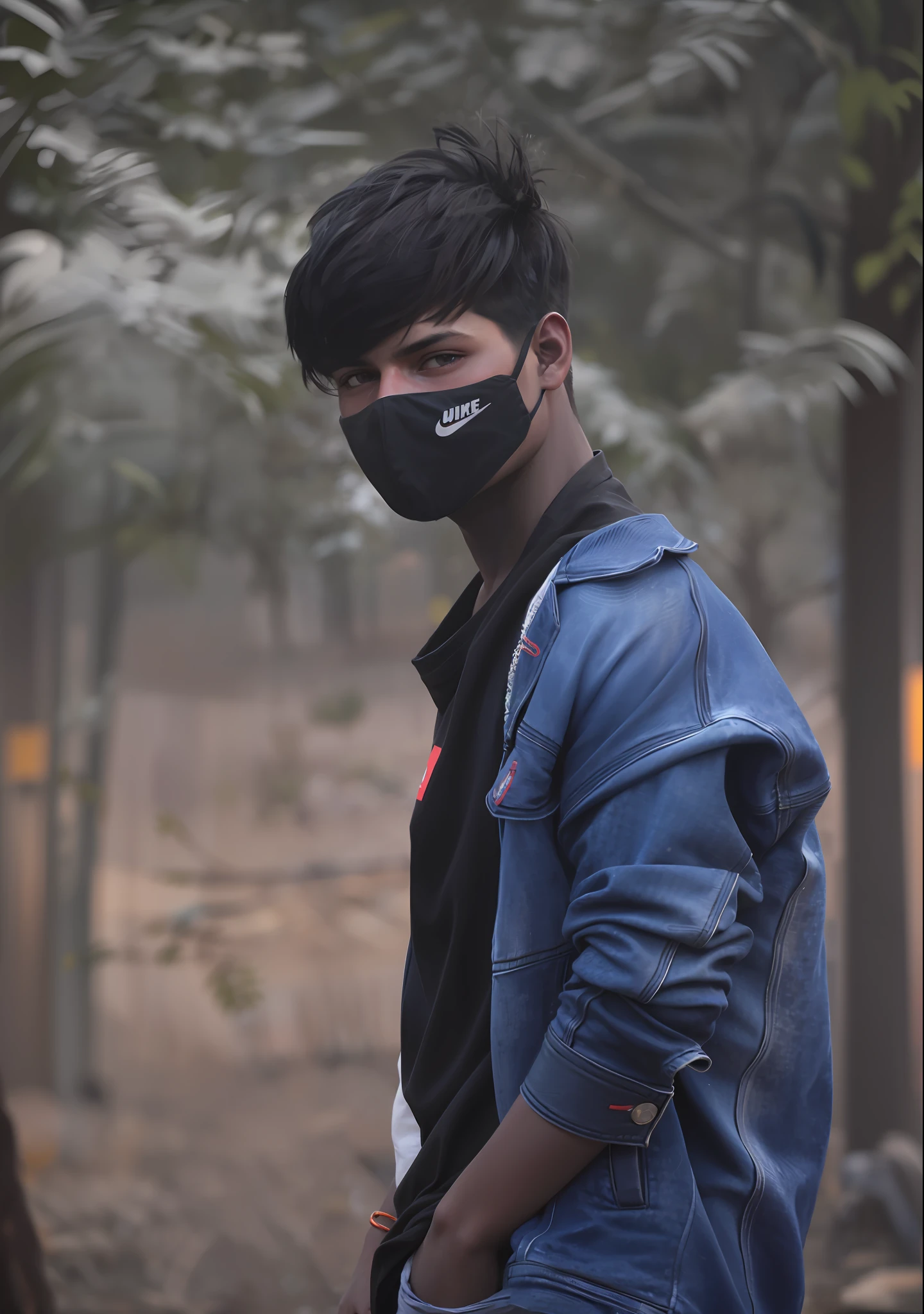 "Ultra-realistic cyberpunk background, featuring a handsome boy with a realistic face in 8k resolution."