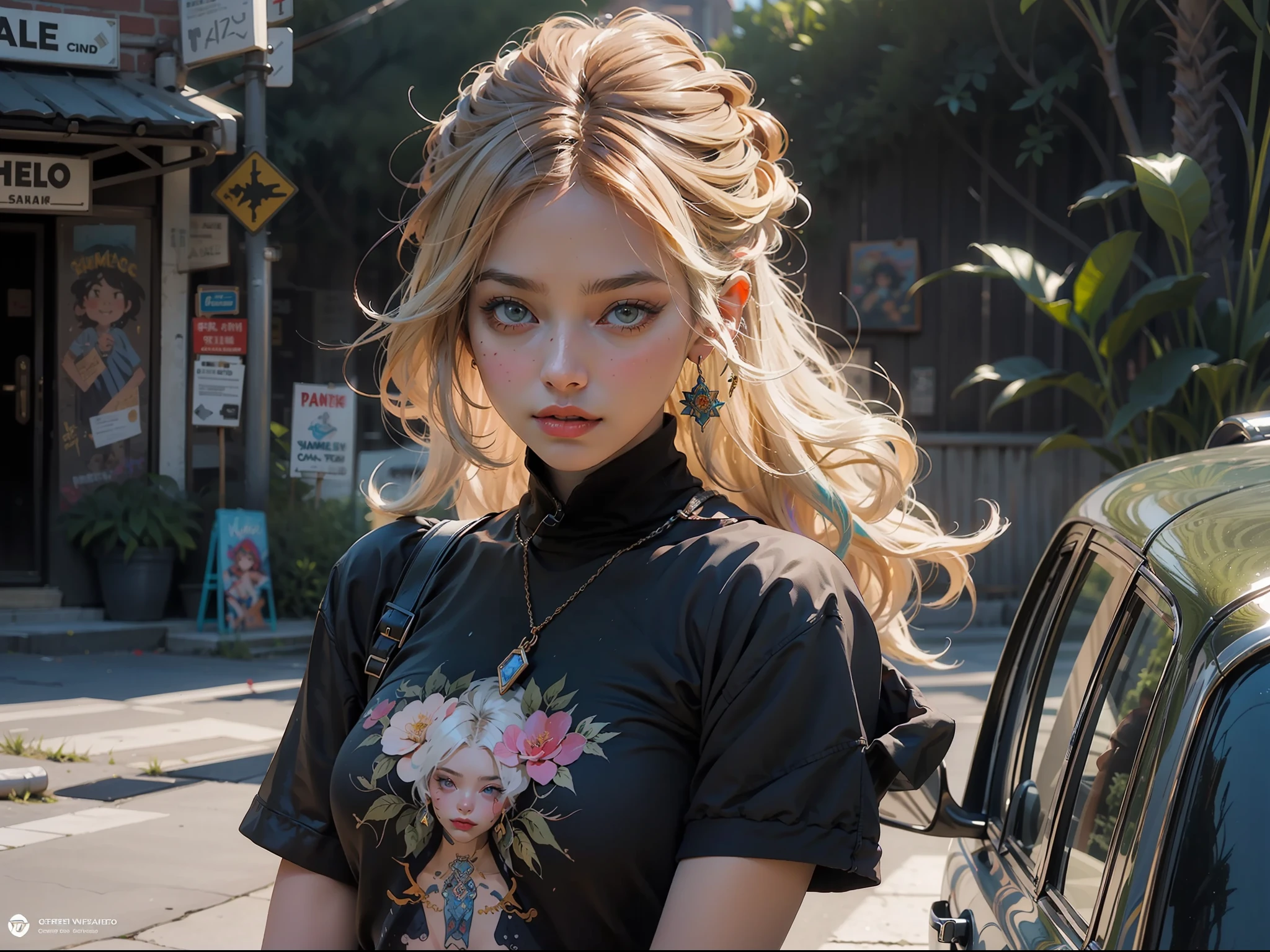 Beautiful anime watercolor painting of summerpunk lady. summer chill day, paint dripping by tim okamura, victor nizovtsev, greg rutkowski, noah bradley. trending on artstation, 8k, masterpiece, graffiti paint, fine detail, full of color, intricate detail, golden ratio illustration