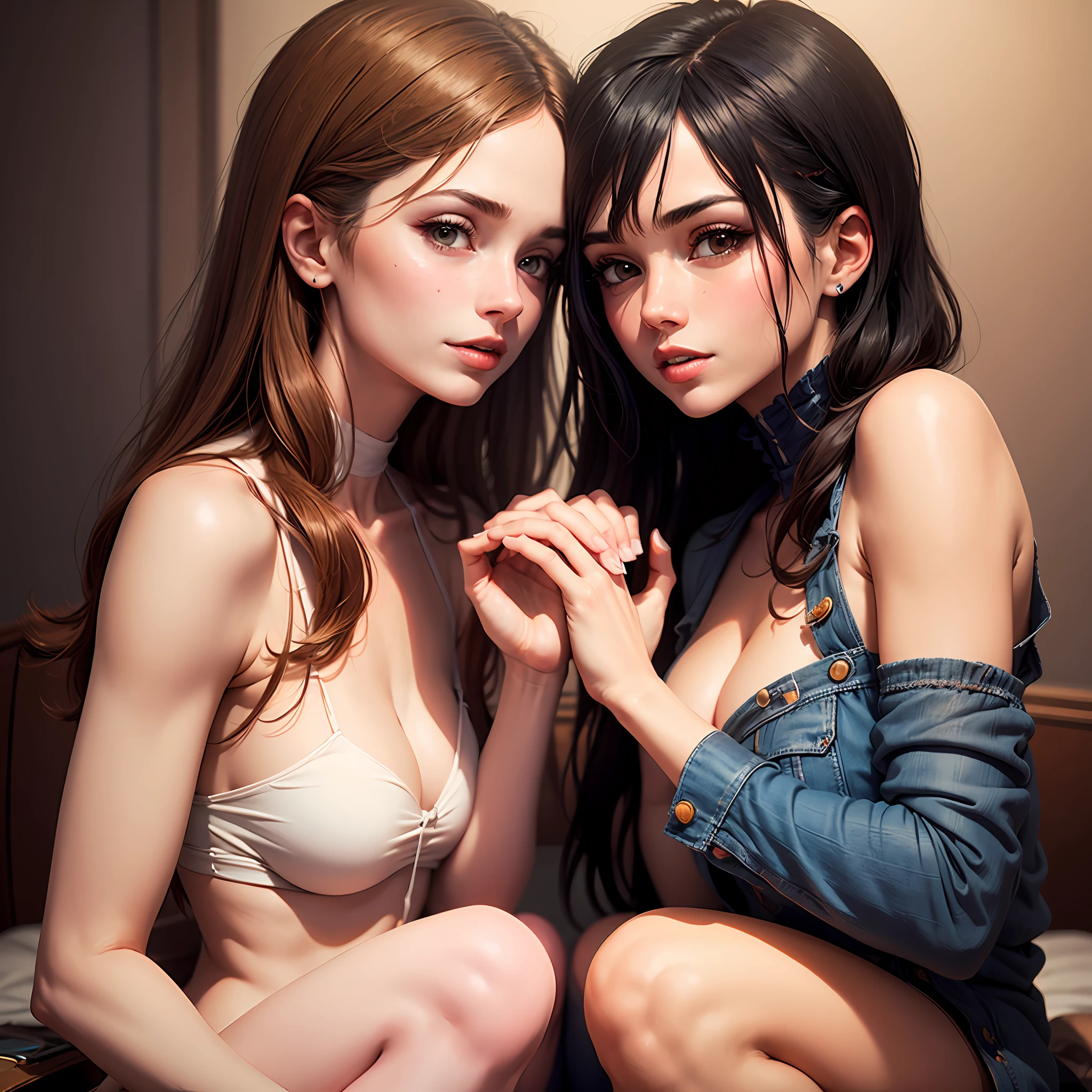2 lesbians touching each other --auto