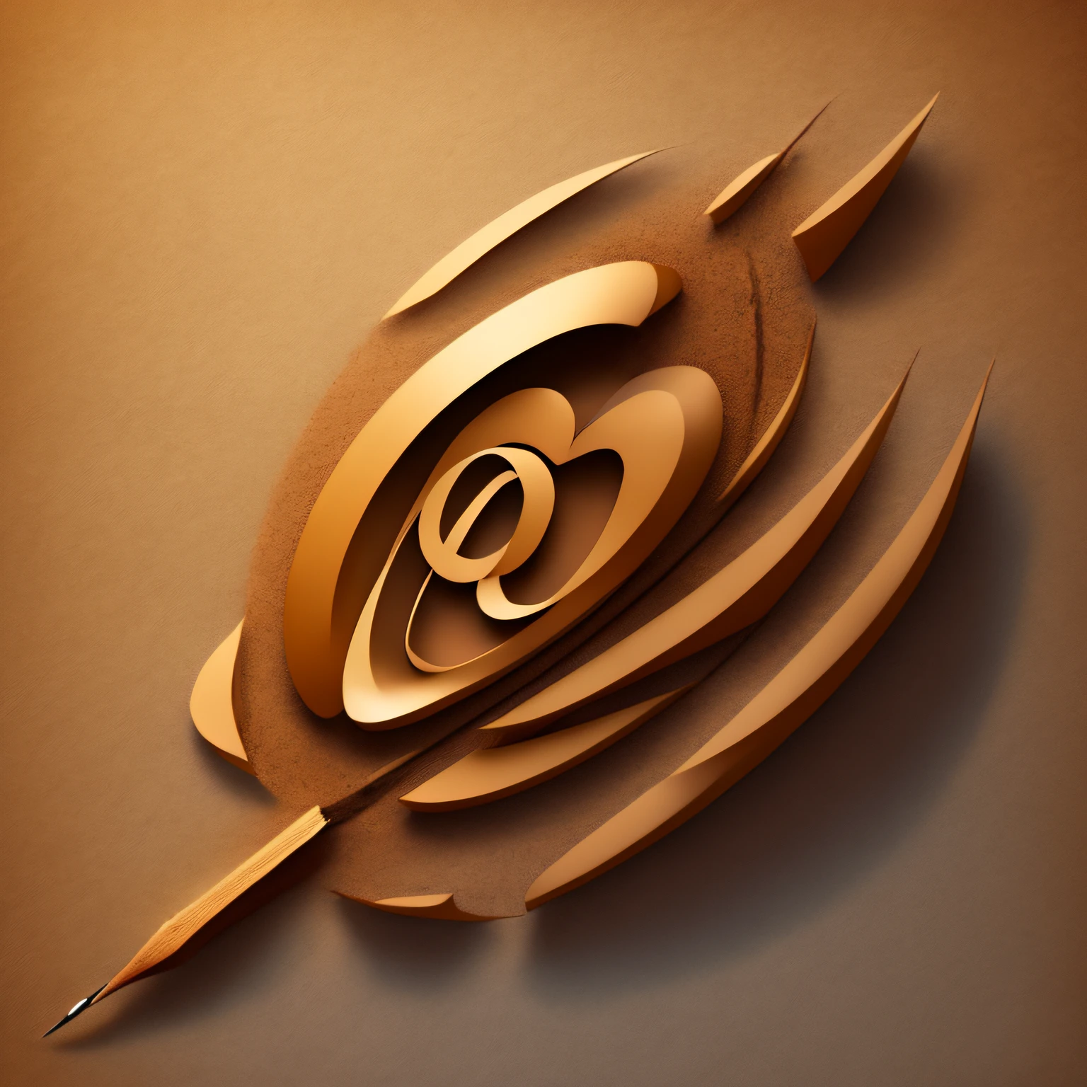 Create a logo with body insertion, Languages and other forms of writing in brown tones --auto