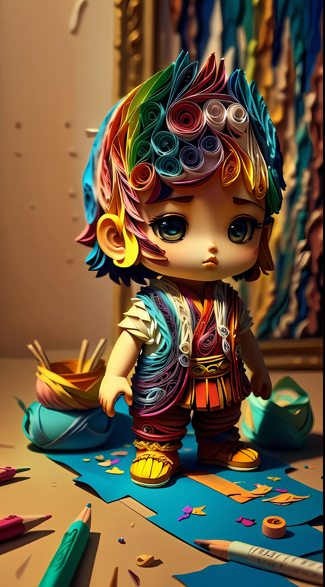 I.Plato's actions, papel multi dimensional quilling, arte, chibi,
yang08k, lindo, colorido,
obras-primas, qualidade superior, melhor qualidade, arte oficial, beautiful and aesthetic,((8k ultra realista))