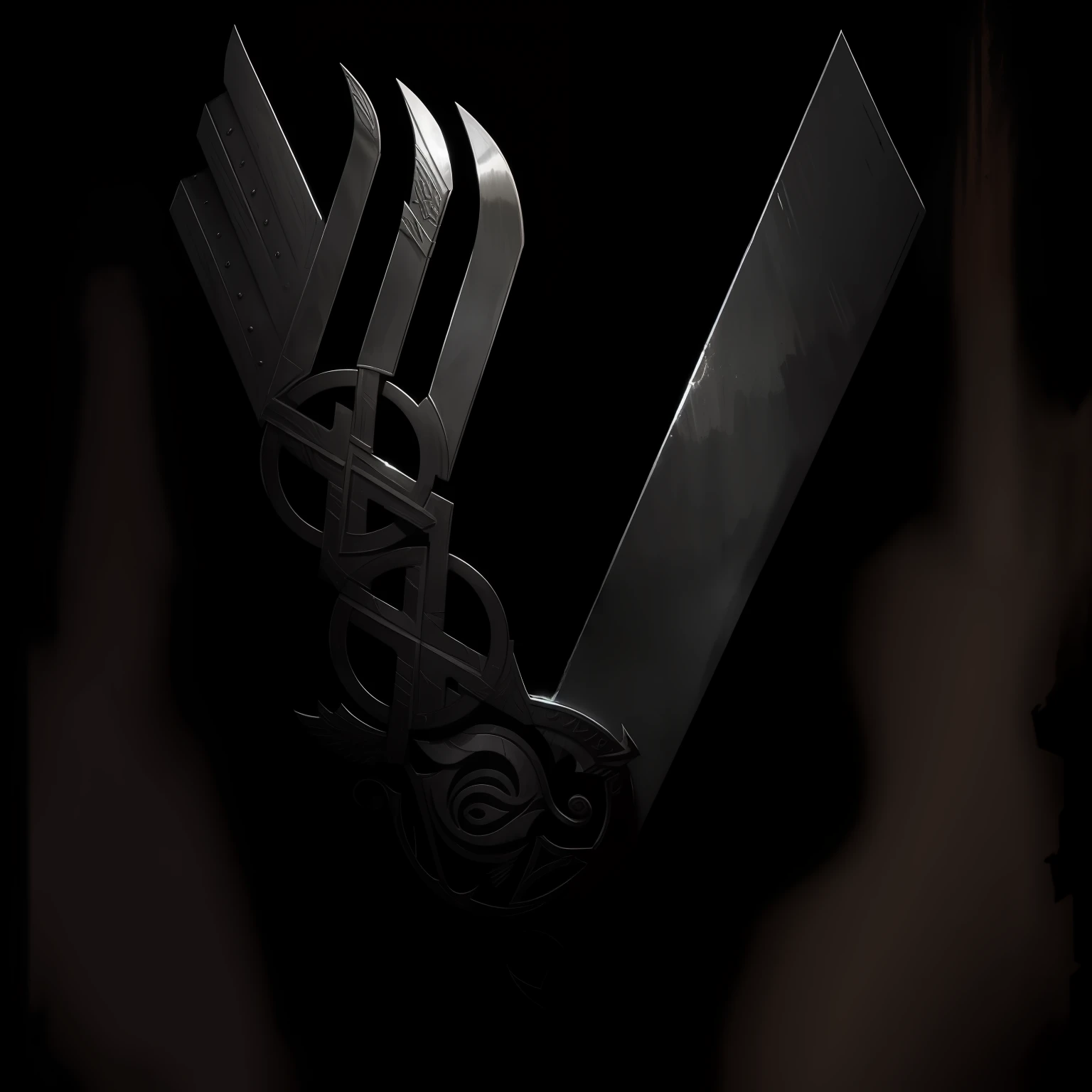 cinematographic, Logo Vikings , tv series, Viking aesthetics, textura de metal desgastado, marcas de sangue, Valhalla, Cultura Viking, Runas VIQUINGUES, Viking, [ metal ], estilo Viking arte oficial, Black background with cinematic lighting