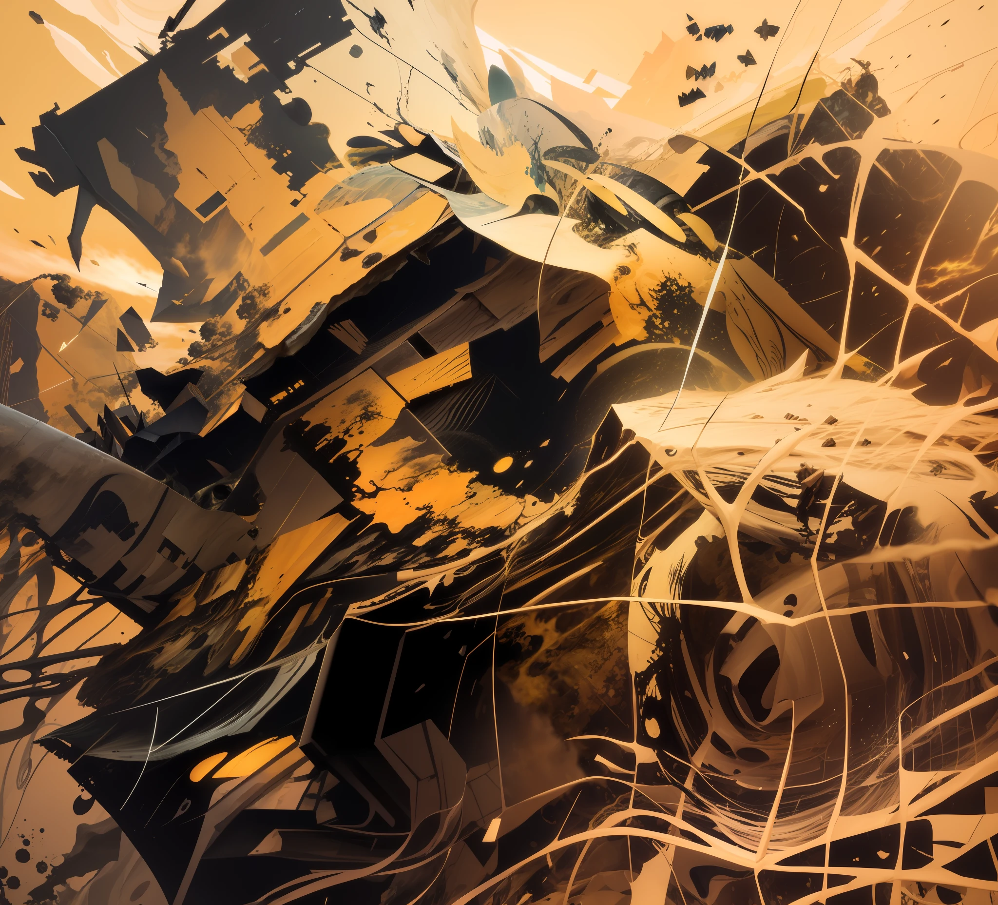 fundo futurista abstrato com formas e linhas brilhantes, Arte 3D abstrata, 3d arte digital 4k, Arte digital altamente detalhada em 4k, Arte digital futurista, conectado com tubos brilhantes 8 k, Resumo de alta qualidade, 3d abstract render overlayed, 3d renderizar arte digital, epic 3 d abstract model, Estilo de arte futurista, Arte digital detalhada em 4k