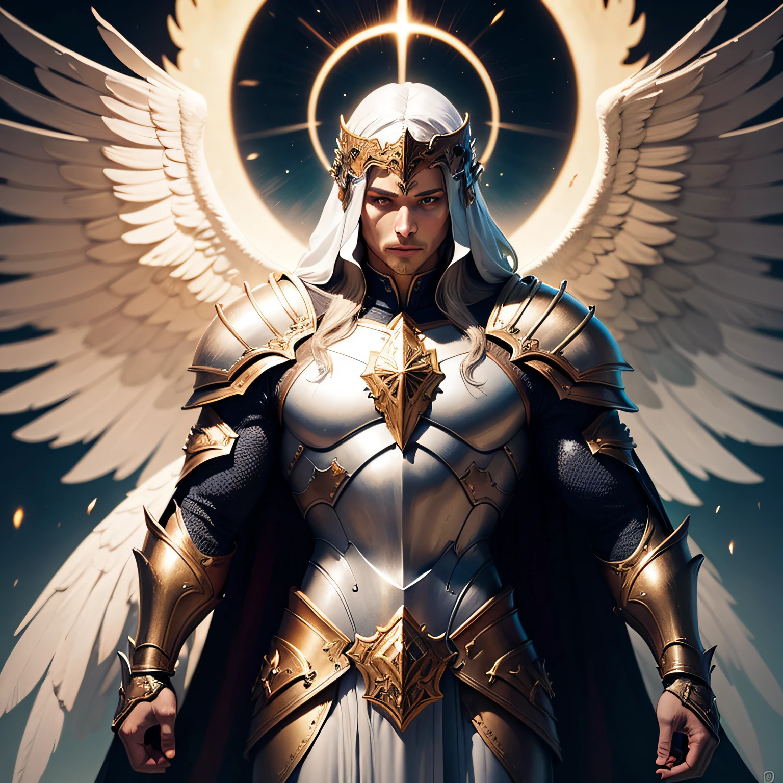 Divine Armor Sovereign Archangel Celestial Being, Man, Super Detailed Armor