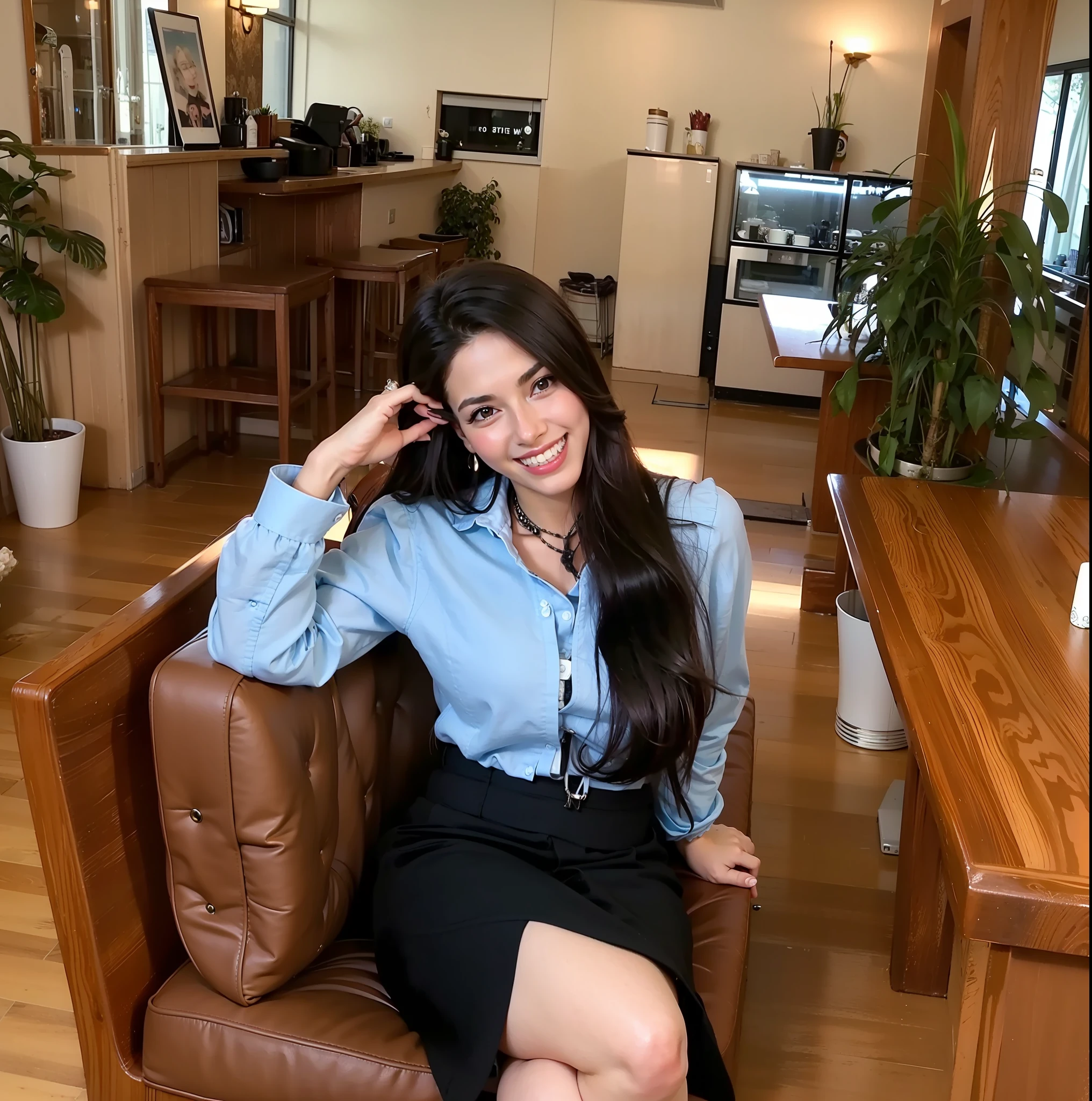 (8k, best quality, masterpiece:1.2), (realistic, photo-realistic:1.37), ultra-detailed, 1 girl,cute, solo,beautiful detailed sky,detailed cafe,night,sitting,dating,(nose blush),(smile:1.15),(closed mouth) small breasts,beautiful detailed eyes,(collared shirt:1.1), night, wet,business attire, rain,white lace, (short hair:1.2),floating hair NovaFrogStyle,