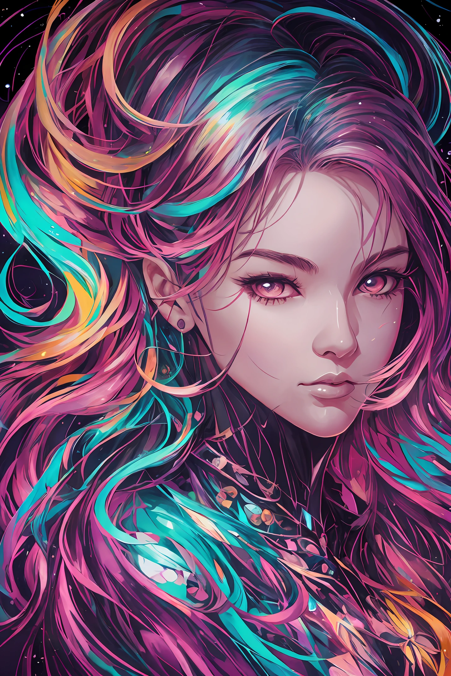Maximaliset Rococo. Fuga Astral! Splash art, retrato de vietnamita, Vietnamese with indigo red hair, inspirado em StarCraft, epic, arts station, estilo splash de tinta colorida, contorno, hiperdetalhado intricadamente detalhado, fantasia, motor irreal, terrific, detalhes intrincados, tela inicial, cores complementares, arte conceitual de fantasia , 16k resolution, obra-prima deviantart, oild painting, pinceladas pesadas, pingos de tinta, splash arts, ambiente neon, cores suaves, estilo aquarela, filigrana detalhada, rim lighting, magia, surreal, fantasia, ultra, realista, Crystal clear resources, altamente detalhado, sharp-focus, cores suaves, rosto perfeito, olhos perfeitos, perfect fleshy lips, supple female form, vivid, Kinematic, luz de filme, hiper detalhado, hiper realista, obra-prima, atmospheric, alta resolução, vibrante, Dynamic studio lighting, wlop, Glenn Brown , Carne Griffiths, Alex Ross, artgerm e James Jean. holofote, tilt change camera.
Prompt negativo
anatomia ruim, rosto de desenho ruim, corpo de baixa qualidade, corpo de pior qualidade, corpo de desenho ruim, anatomia de desenho ruim, rosto de baixa qualidade, arte ruim, anatomia de baixa qualidade, bad proportions, gross proportions, flores, blurry, olhos vesgos, feio, bizarro , rosto mal desenhado, rosto mal desenhado, poorly drawn hands, membros mal desenhados, dedos mal desenhados, fora de enquadramento, corpo fora de enquadramento, deformado, desfigurado, mutation, mutated hands, membros mutantes. rosto mutante, malformado, membros malformados, dedos extras, toddlers, barn --auto --s2