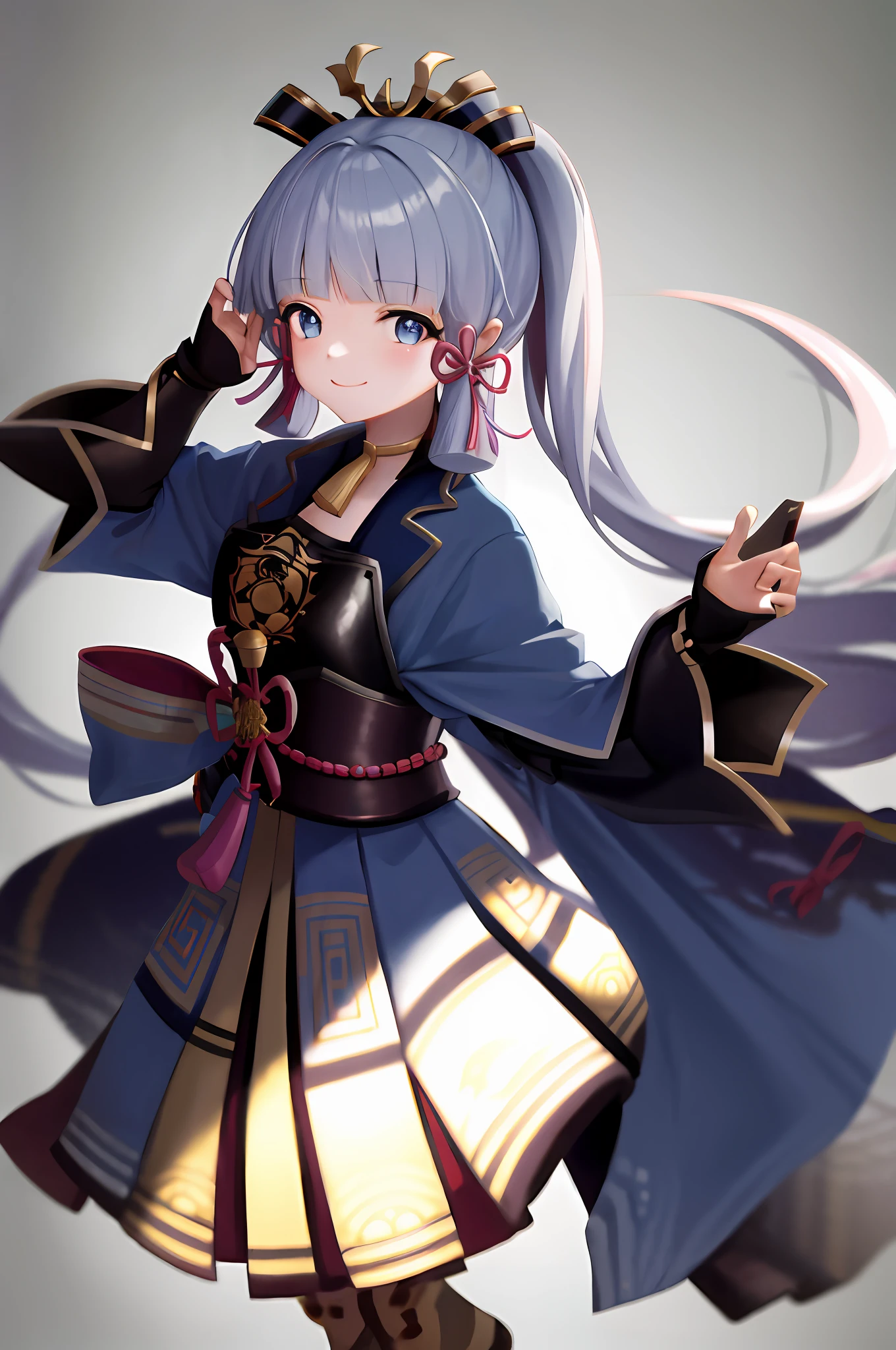 masterpiece, highres, best quality, 1girl solo, kamisato_ayaka, smile, kimono