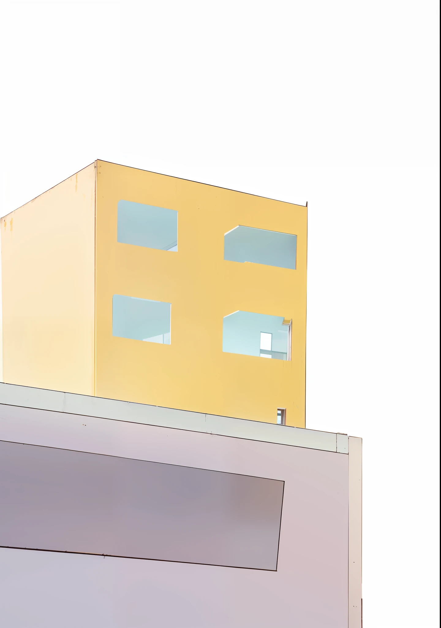 Behind the school gate there is a yellow school building with windows