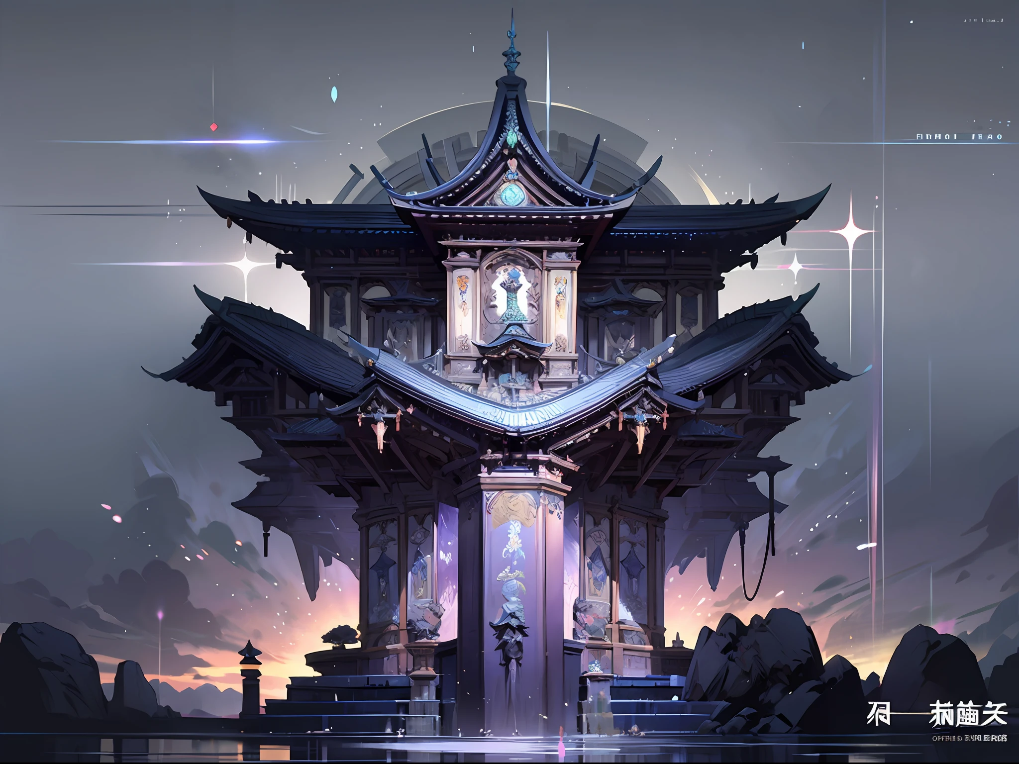 Game Academy，gameicon，Ethno-style architecture，Structurally sound、high definition detail，gameicon，Future science fiction，neon lit，cyperpunk，Hologram aura、Particle effects，perfect works，（nmasterpiece，Top  Quality，最佳质量，offcial art，Beauty and aesthetics：1.2），（8K，最佳质量，nmasterpiece：1.2）