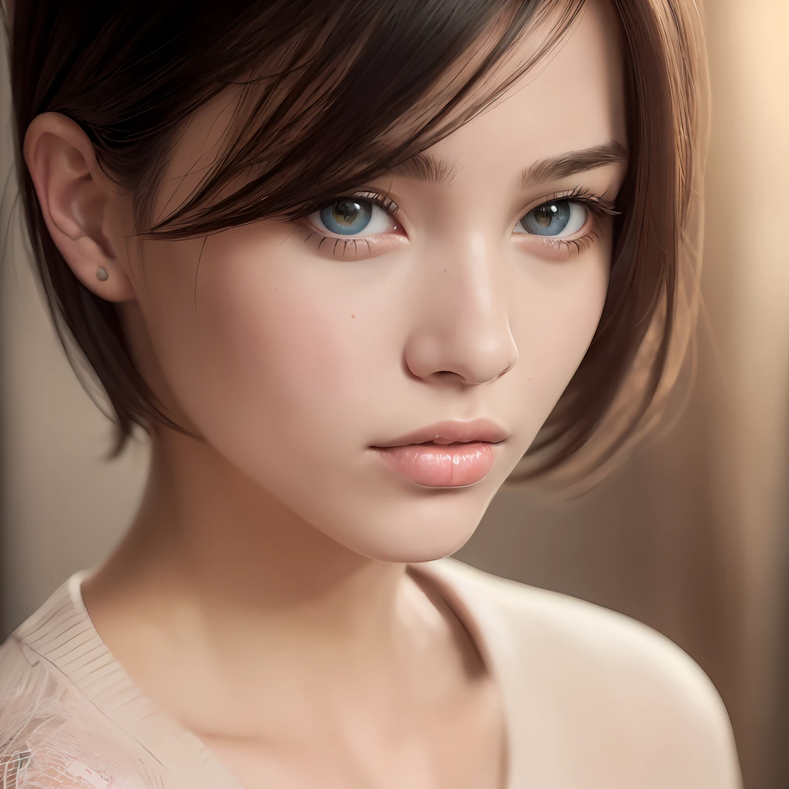 (masterpiece:1.3), (8k, photorealistic, RAW photo, best quality: 1.4), (1girl), beautiful face, (realistic face), (black hair, short hair:1.3), beautiful hairstyle, realistic eyes, beautiful detailed eyes, (realistic skin), beautiful skin, (sweater), absurdres, attractive, ultra high res, ultra realistic, highly detailed, golden ratio --auto