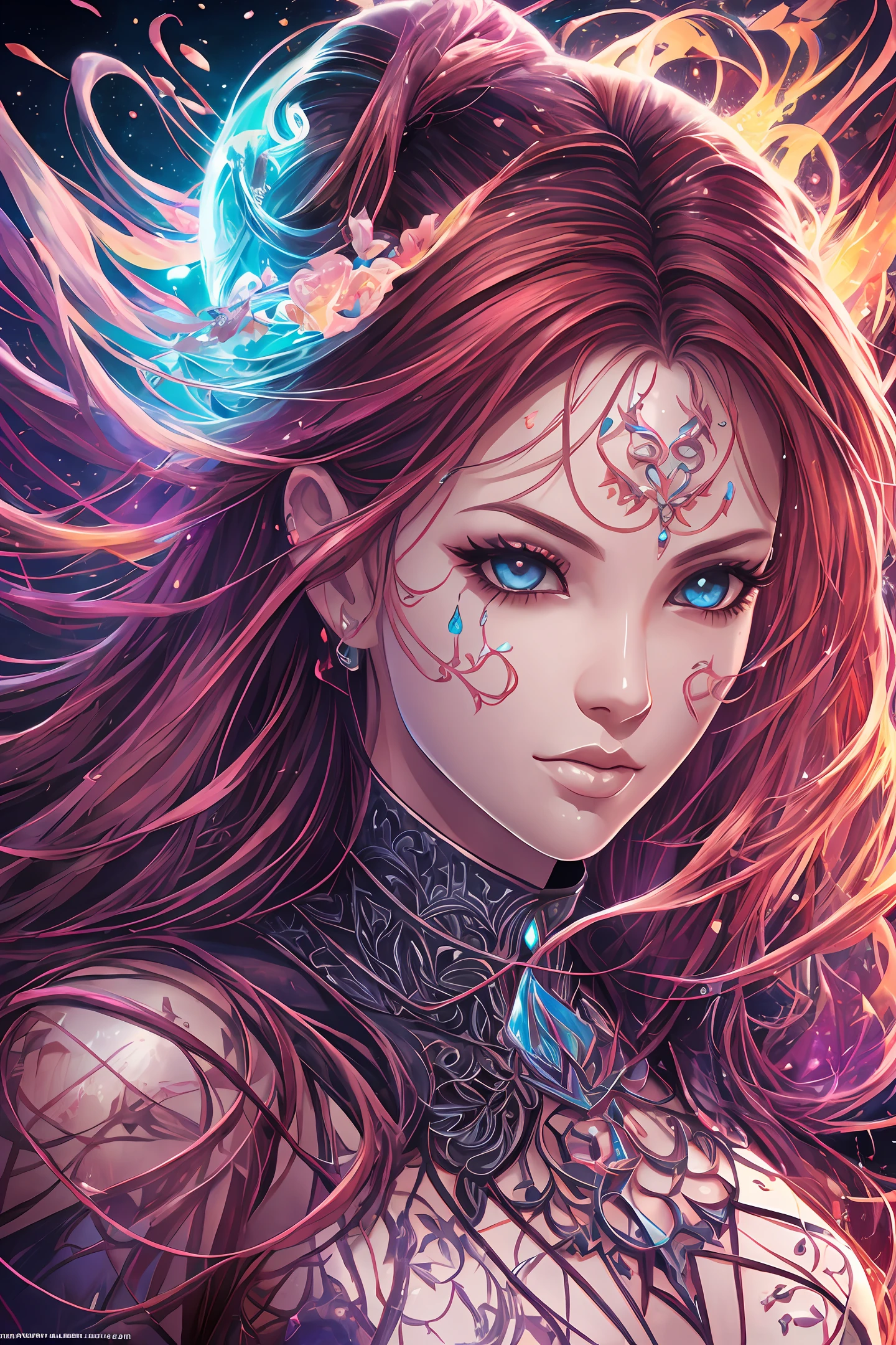 Maximaliset Rococo. Fuga Astral! Splash art, retrato de vietnamita, Vietnamese with indigo red hair, inspirado em StarCraft, epic, arts station, estilo splash de tinta colorida, contorno, hiperdetalhado intricadamente detalhado, fantasia, motor irreal, terrific, detalhes intrincados, tela inicial, cores complementares, arte conceitual de fantasia , 16k resolution, obra-prima deviantart, oild painting, pinceladas pesadas, pingos de tinta, splash arts, ambiente neon, cores suaves, estilo aquarela, filigrana detalhada, rim lighting, magia, surreal, fantasia, ultra, realista, Crystal clear resources, altamente detalhado, sharp-focus, cores suaves, rosto perfeito, olhos perfeitos, perfect fleshy lips, supple female form, vivid, Kinematic, luz de filme, hiper detalhado, hiper realista, obra-prima, atmospheric, alta resolução, vibrante, Dynamic studio lighting, wlop, Glenn Brown , Carne Griffiths, Alex Ross, artgerm e James Jean. holofote, tilt change camera.
Prompt negativo
anatomia ruim, rosto de desenho ruim, corpo de baixa qualidade, corpo de pior qualidade, corpo de desenho ruim, anatomia de desenho ruim, rosto de baixa qualidade, arte ruim, anatomia de baixa qualidade, bad proportions, gross proportions, flores, blurry, olhos vesgos, feio, bizarro , rosto mal desenhado, rosto mal desenhado, poorly drawn hands, membros mal desenhados, dedos mal desenhados, fora de enquadramento, corpo fora de enquadramento, deformado, desfigurado, mutation, mutated hands, membros mutantes. rosto mutante, malformado, membros malformados, dedos extras, toddlers, barn --auto --s2