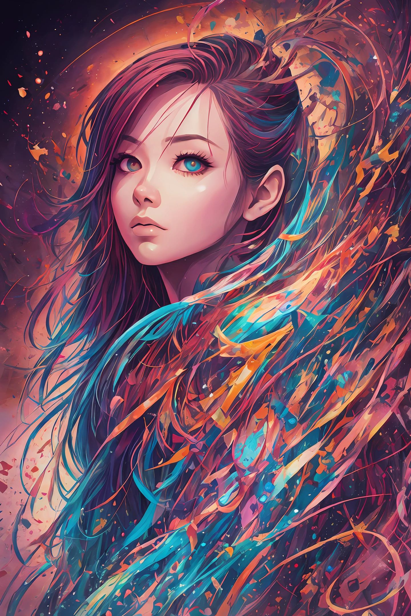 Maximaliset Rococo. Fuga Astral! Splash art, retrato de vietnamita, Vietnamese with indigo red hair, inspirado em StarCraft, epic, arts station, estilo splash de tinta colorida, contorno, hiperdetalhado intricadamente detalhado, fantasia, motor irreal, terrific, detalhes intrincados, tela inicial, cores complementares, arte conceitual de fantasia , 16k resolution, obra-prima deviantart, oild painting, pinceladas pesadas, pingos de tinta, splash arts, ambiente neon, cores suaves, estilo aquarela, filigrana detalhada, rim lighting, magia, surreal, fantasia, ultra, realista, Crystal clear resources, altamente detalhado, sharp-focus, cores suaves, rosto perfeito, olhos perfeitos, perfect fleshy lips, supple female form, vivid, Kinematic, luz de filme, hiper detalhado, hiper realista, obra-prima, atmospheric, alta resolução, vibrante, Dynamic studio lighting, wlop, Glenn Brown , Carne Griffiths, Alex Ross, artgerm e James Jean. holofote, tilt change camera.

Prompt negativo
anatomia ruim, rosto de desenho ruim, corpo de baixa qualidade, corpo de pior qualidade, corpo de desenho ruim, anatomia de desenho ruim, rosto de baixa qualidade, arte ruim, anatomia de baixa qualidade, bad proportions, gross proportions, flores, blurry, olhos vesgos, feio, bizarro , rosto mal desenhado, rosto mal desenhado, poorly drawn hands, membros mal desenhados, dedos mal desenhados, fora de enquadramento, corpo fora de enquadramento, deformado, desfigurado, mutation, mutated hands, membros mutantes. rosto mutante, malformado, membros malformados, dedos extras, toddlers, barn --auto --s2