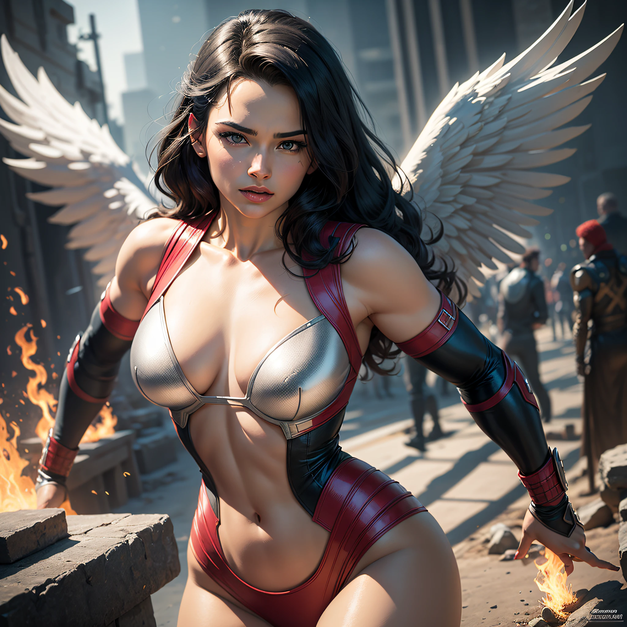 create Angel the X-Men of Marvel ,with intrinsic details, master piece, hyper realistic , hd , 8k --auto