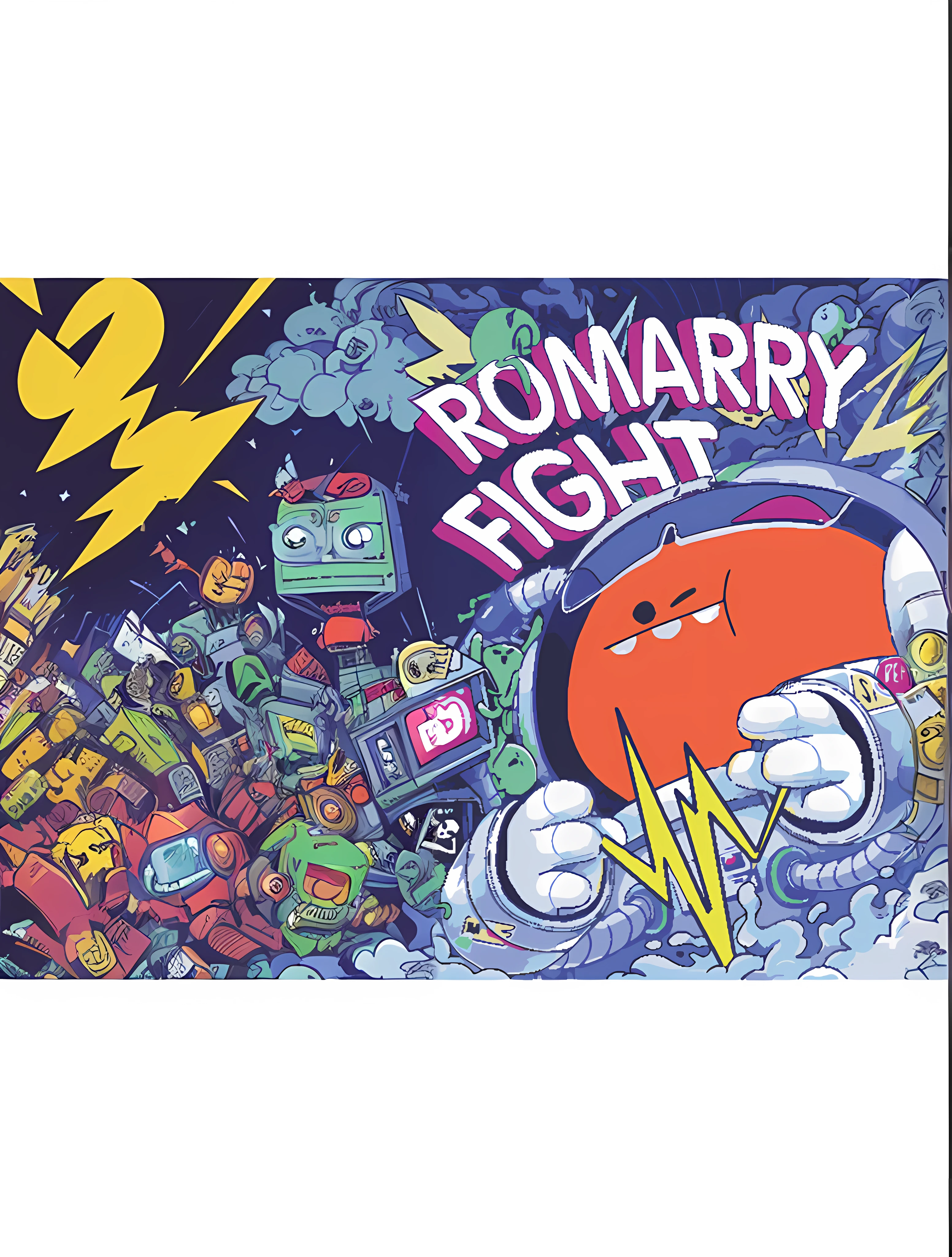 a close up of a cartoon character with a lightning bolt, Box art, comic cover art, promo art, robots fight, Album art, Cover art, Official artwork, comic cover, comic cover, anime fight, Full color comic book cover, promotional art, game cover, comic cover, comic book's cover, Fight, comic cover